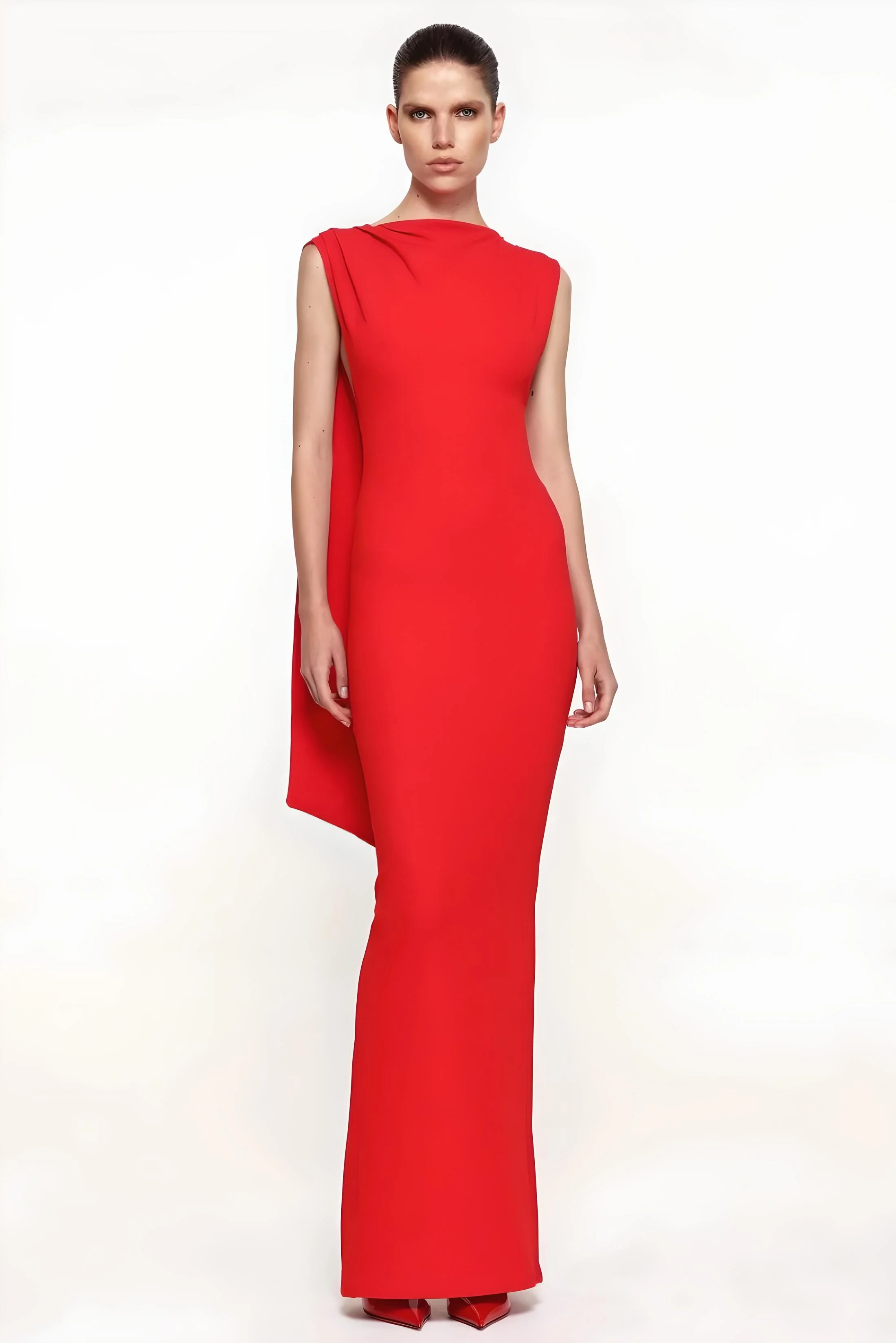 EFFIE KATS Womens Audrey Gown - Cherry Red