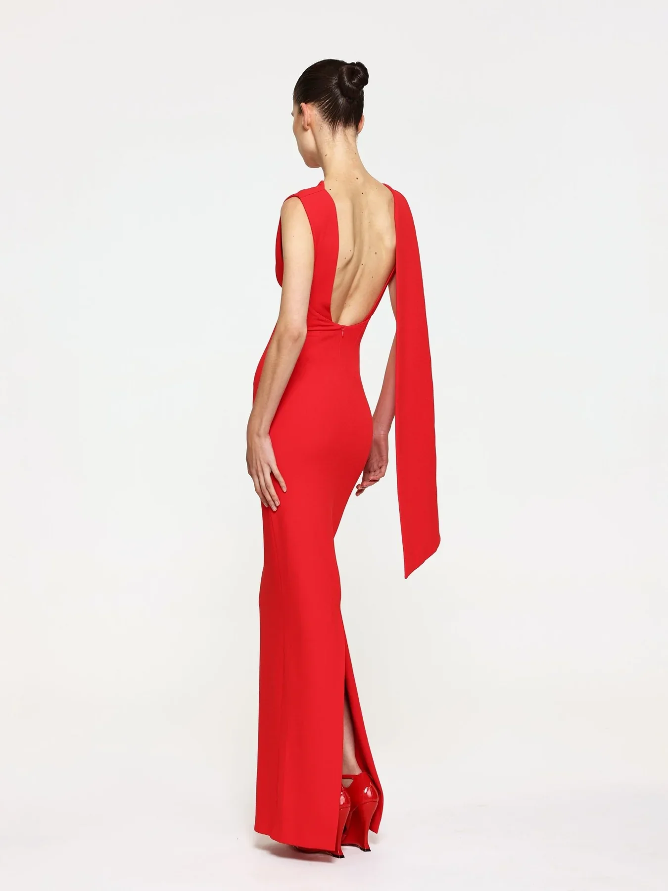 EFFIE KATS Womens Audrey Gown - Cherry Red - Image 3