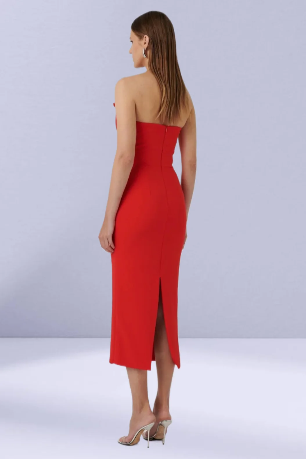 EFFIE KATS Womens Danna Dress - Cherry Red - Image 3