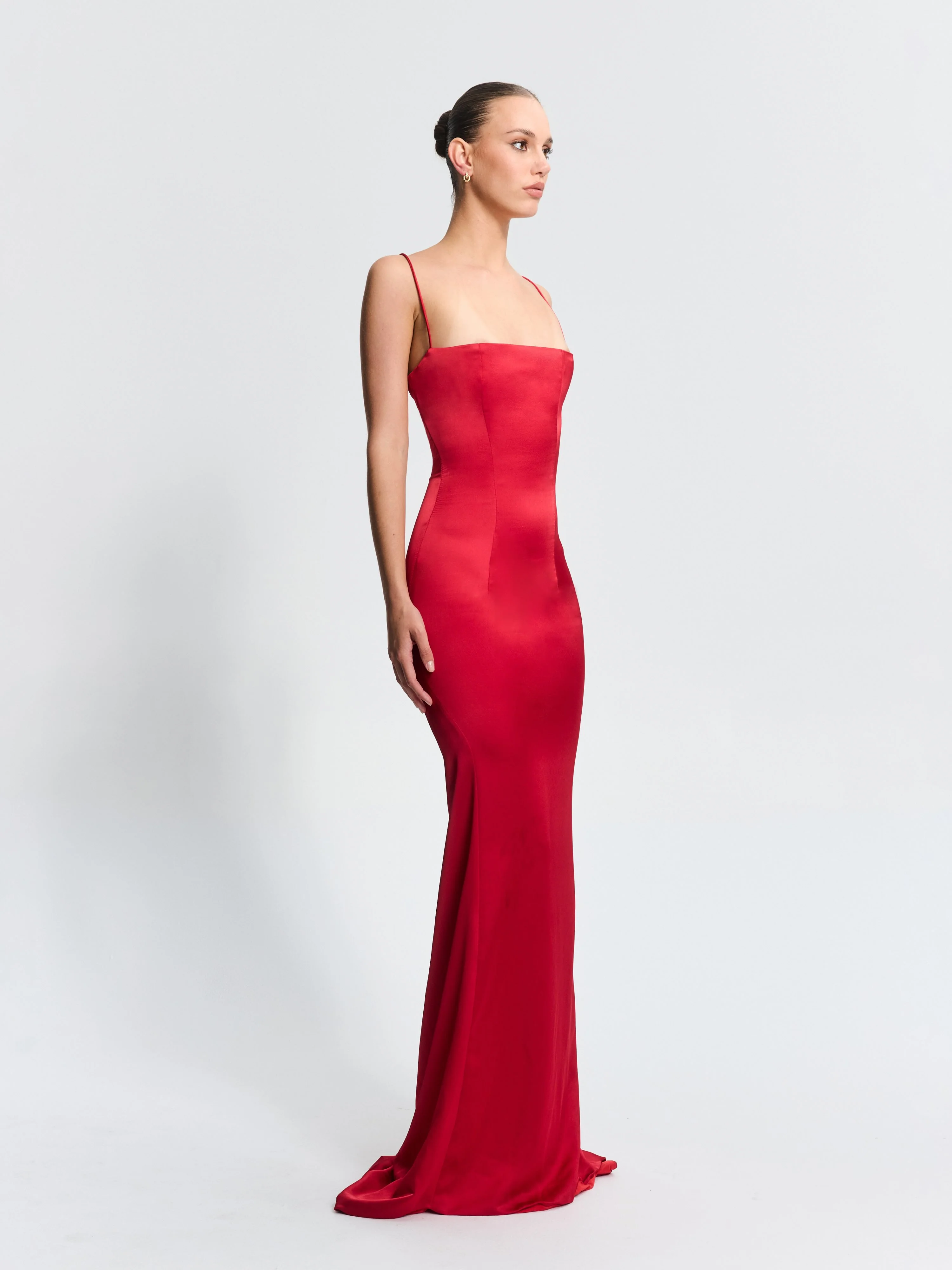 EFFIE KATS Womens Everly Gown in Red - Image 3