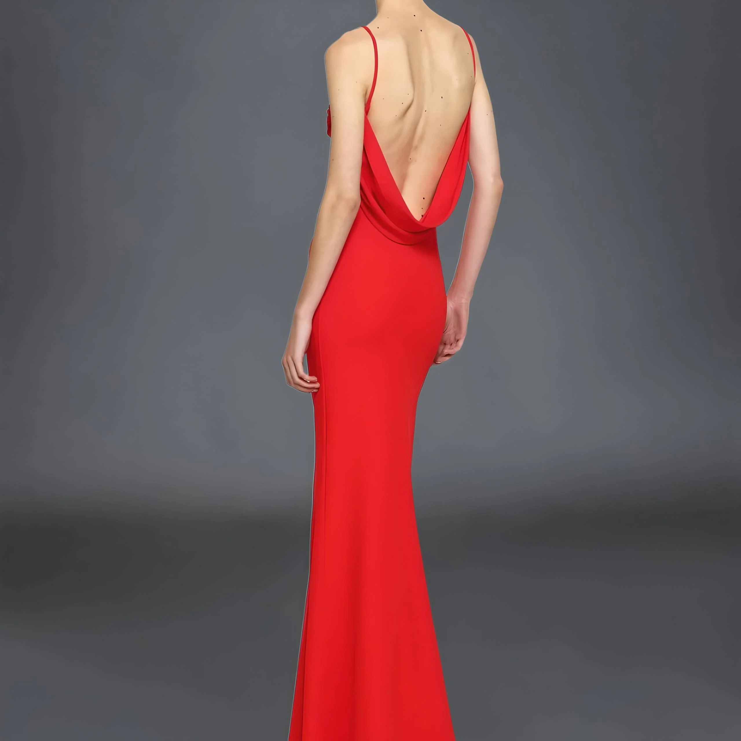 EFFIE KATS Womens Havilland Gown - Cherry Red - Image 5