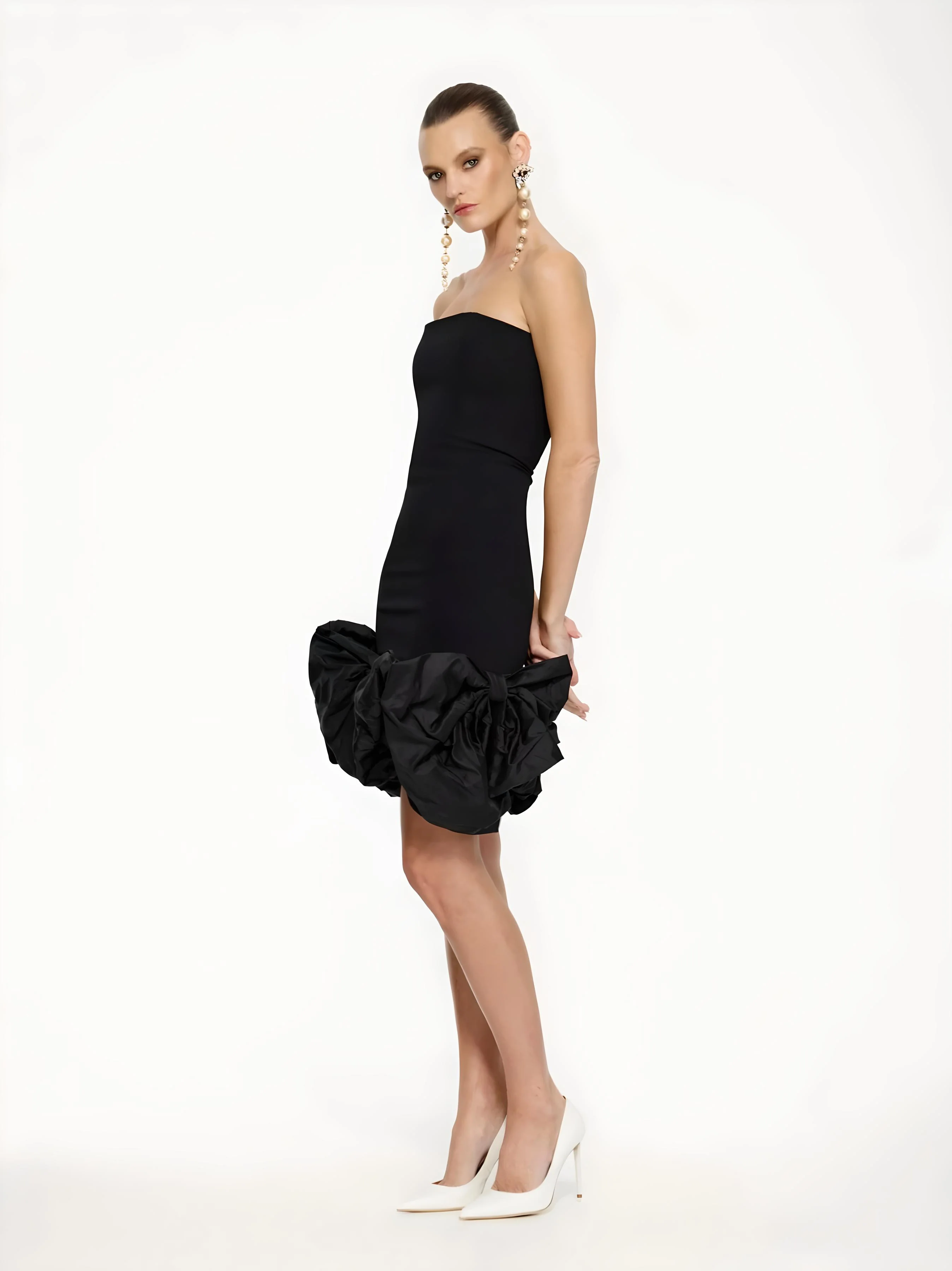 EFFIE KATS Womens Milla Mini Dress - Black - Image 3