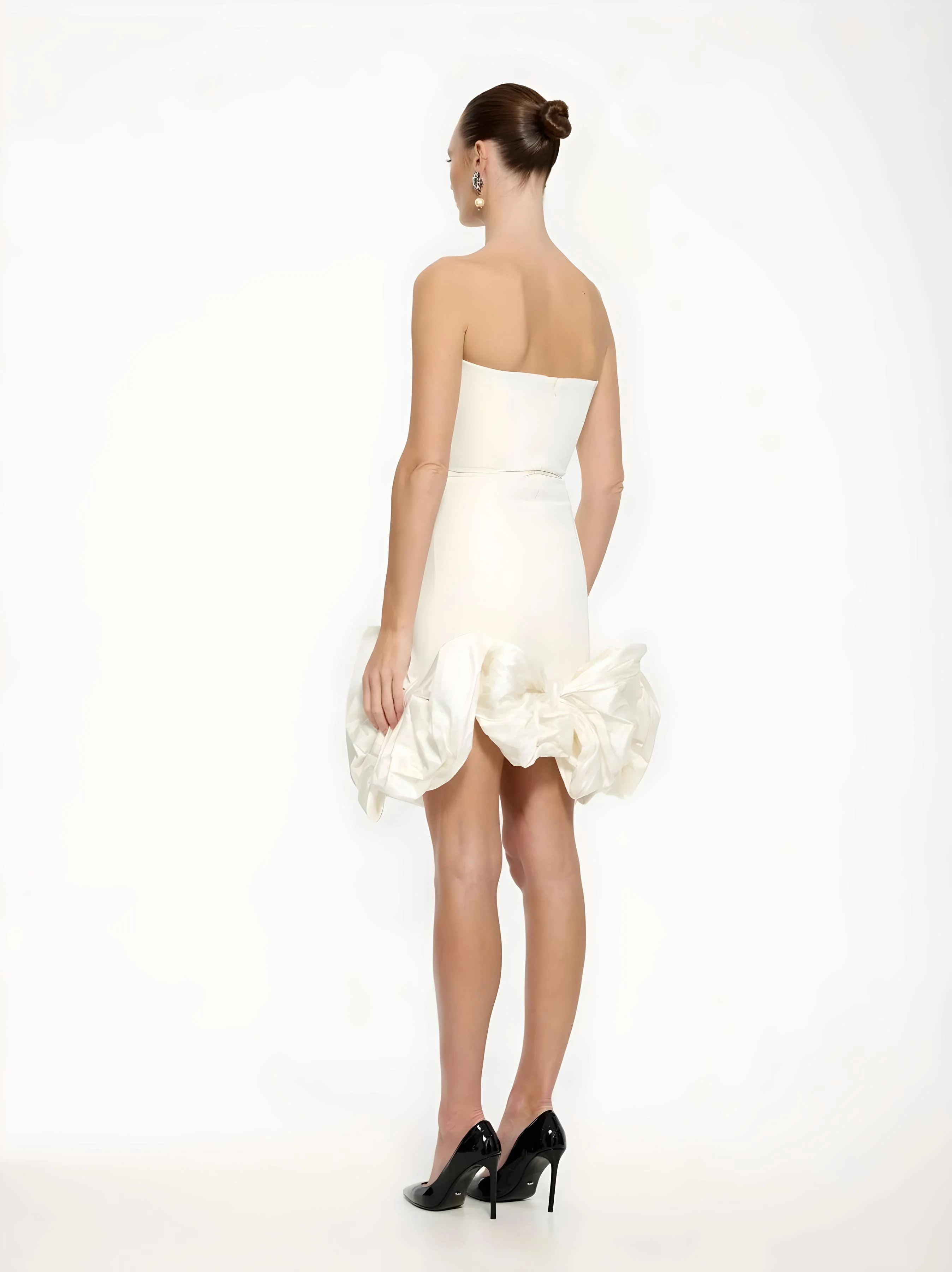 EFFIE KATS Womens Milla Mini Dress - Ivory - Image 2