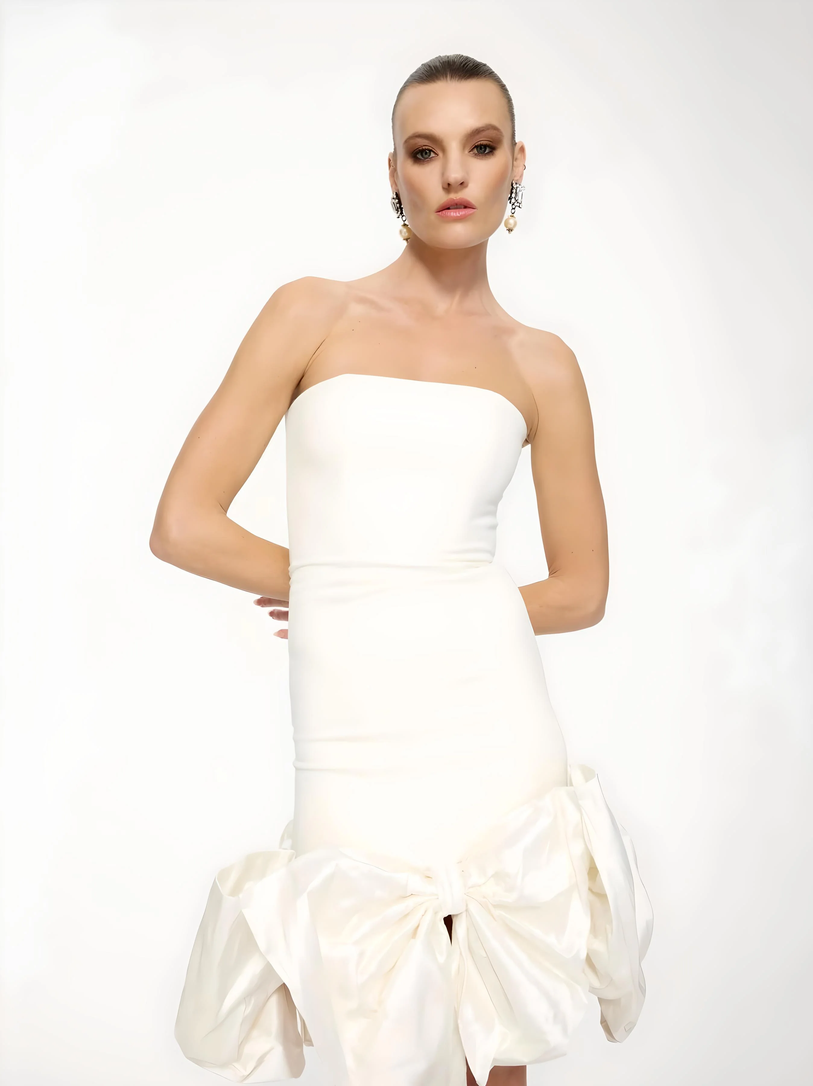 EFFIE KATS Womens Milla Mini Dress - Ivory - Image 4