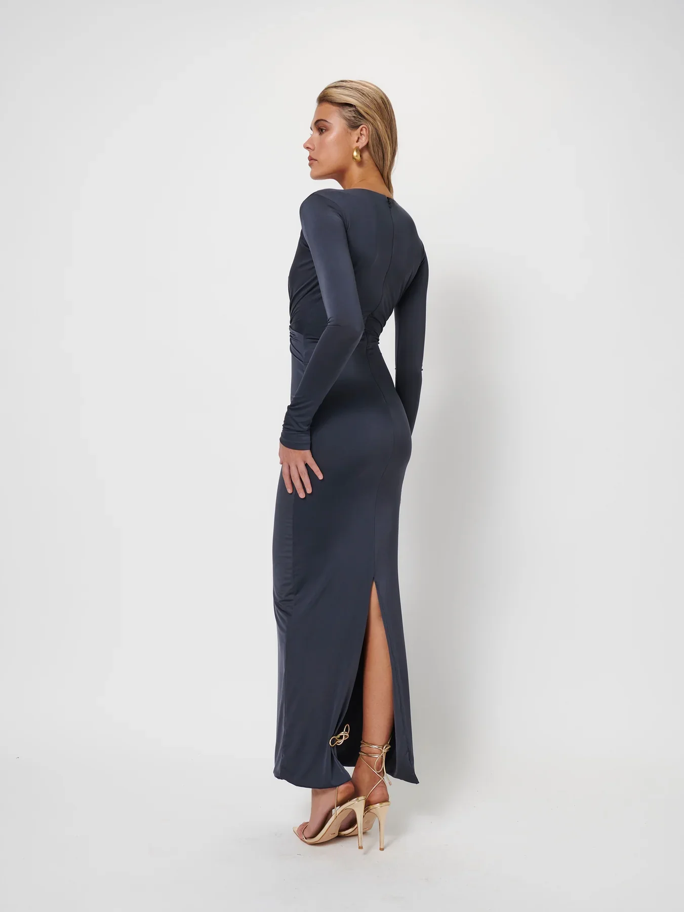 EFFIE KATS Womens Mira Maxi Dress  - Thunder - Image 4