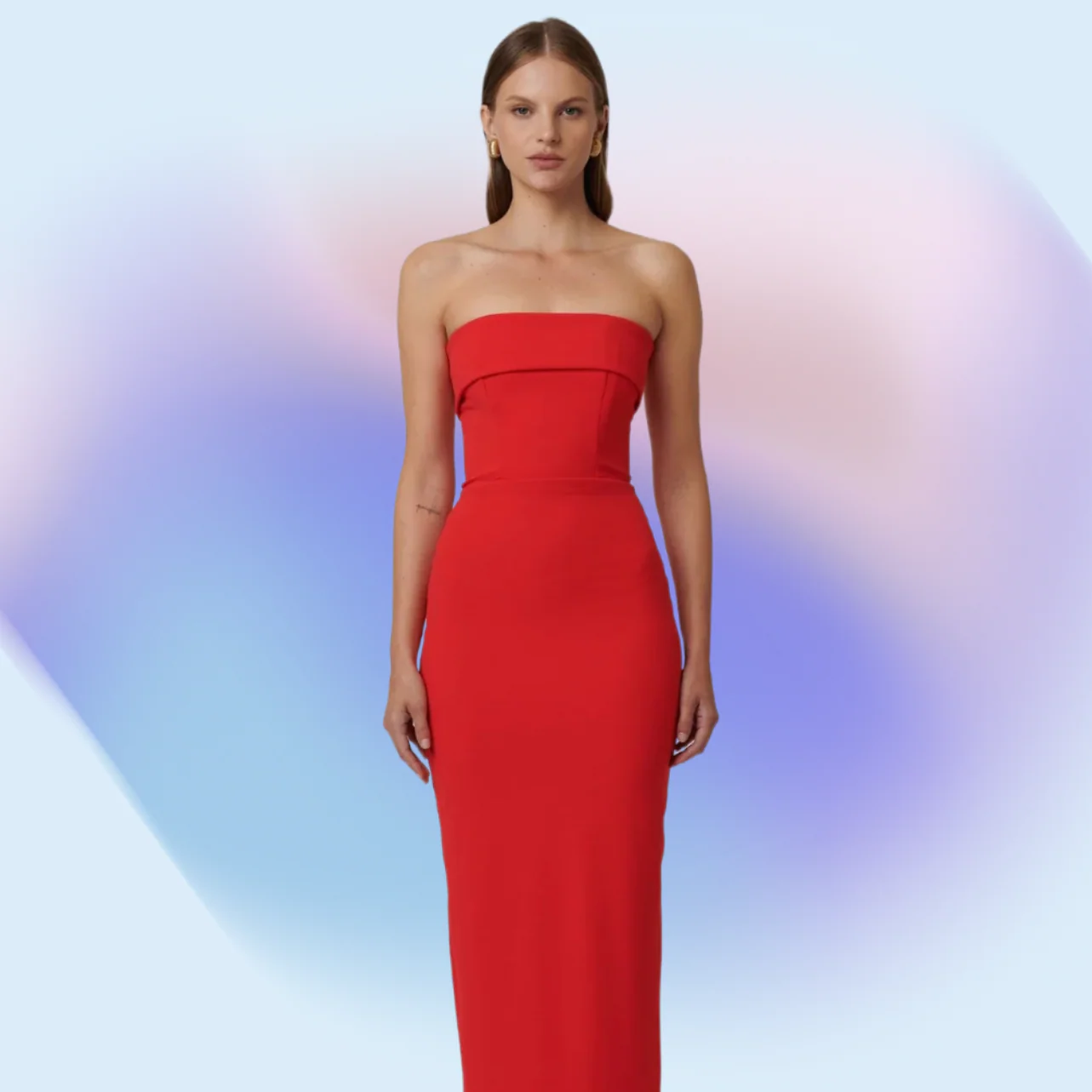 EFFIE KATS Womens Monroe Gown - Cherry Red - Image 2