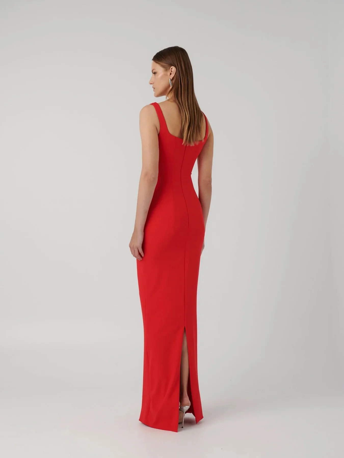 EFFIE KATS Womens Natalya Gown - Cherry Red - Image 3