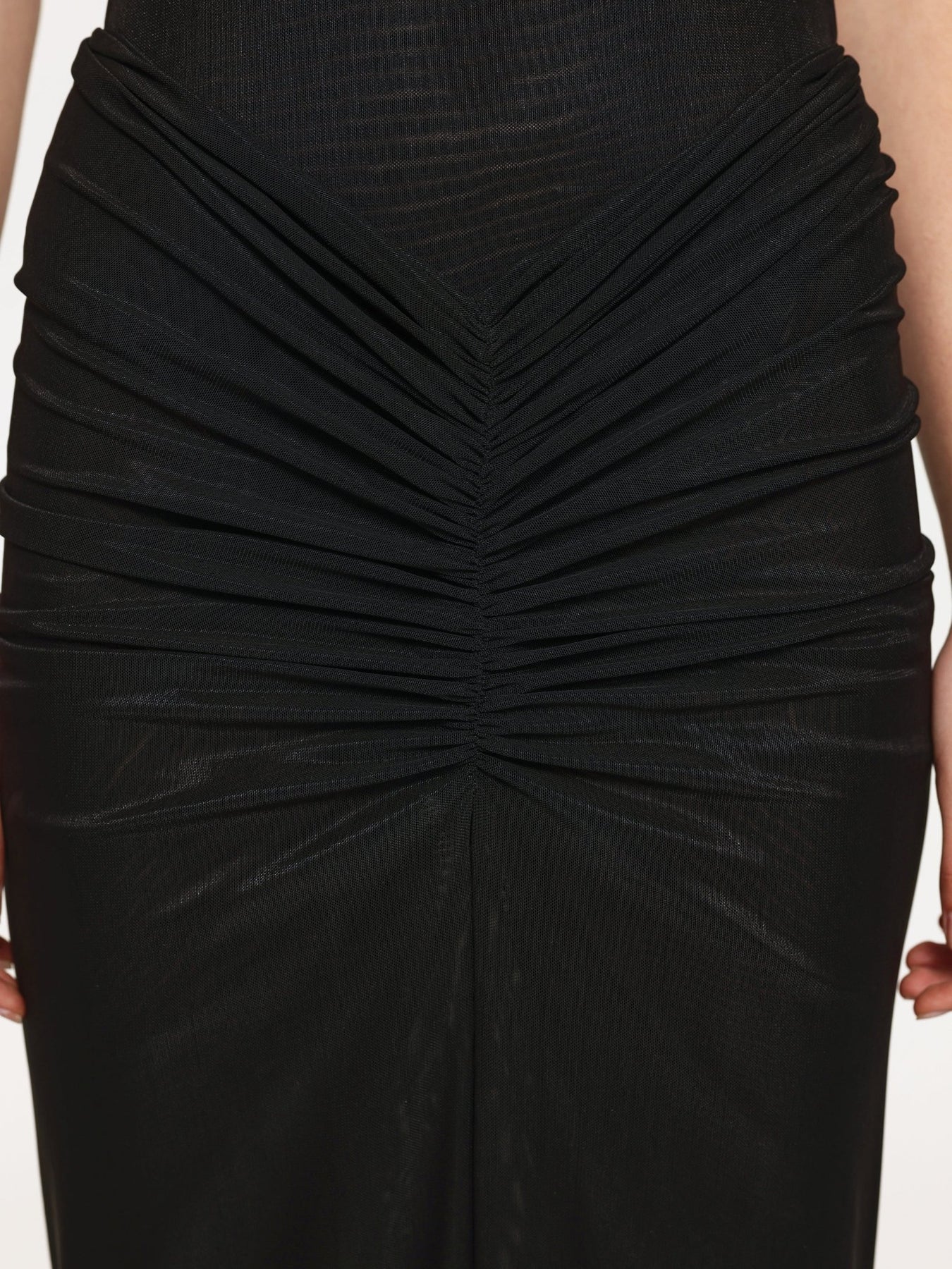 EFFIE KATS Womens Pilar Mesh Maxi Skirt - Black - Image 4