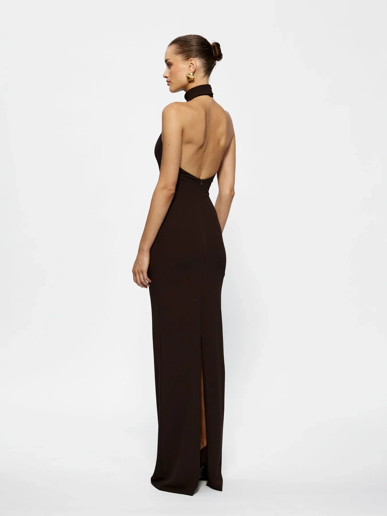 EFFIE KATS Womens Rhi Gown - Coffee - Image 3