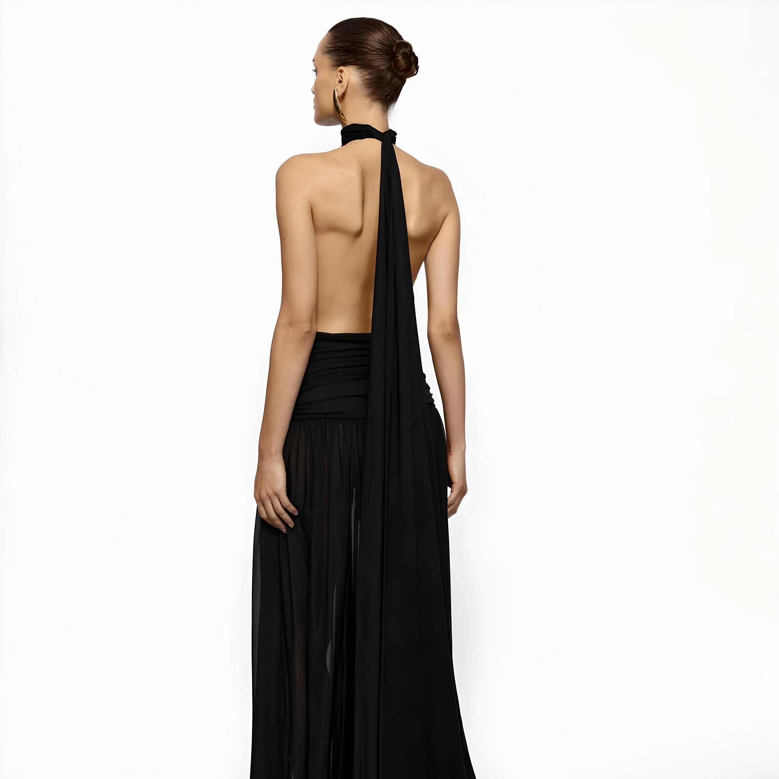 EFFIE KATS Womens Verity Gown Black - Image 8