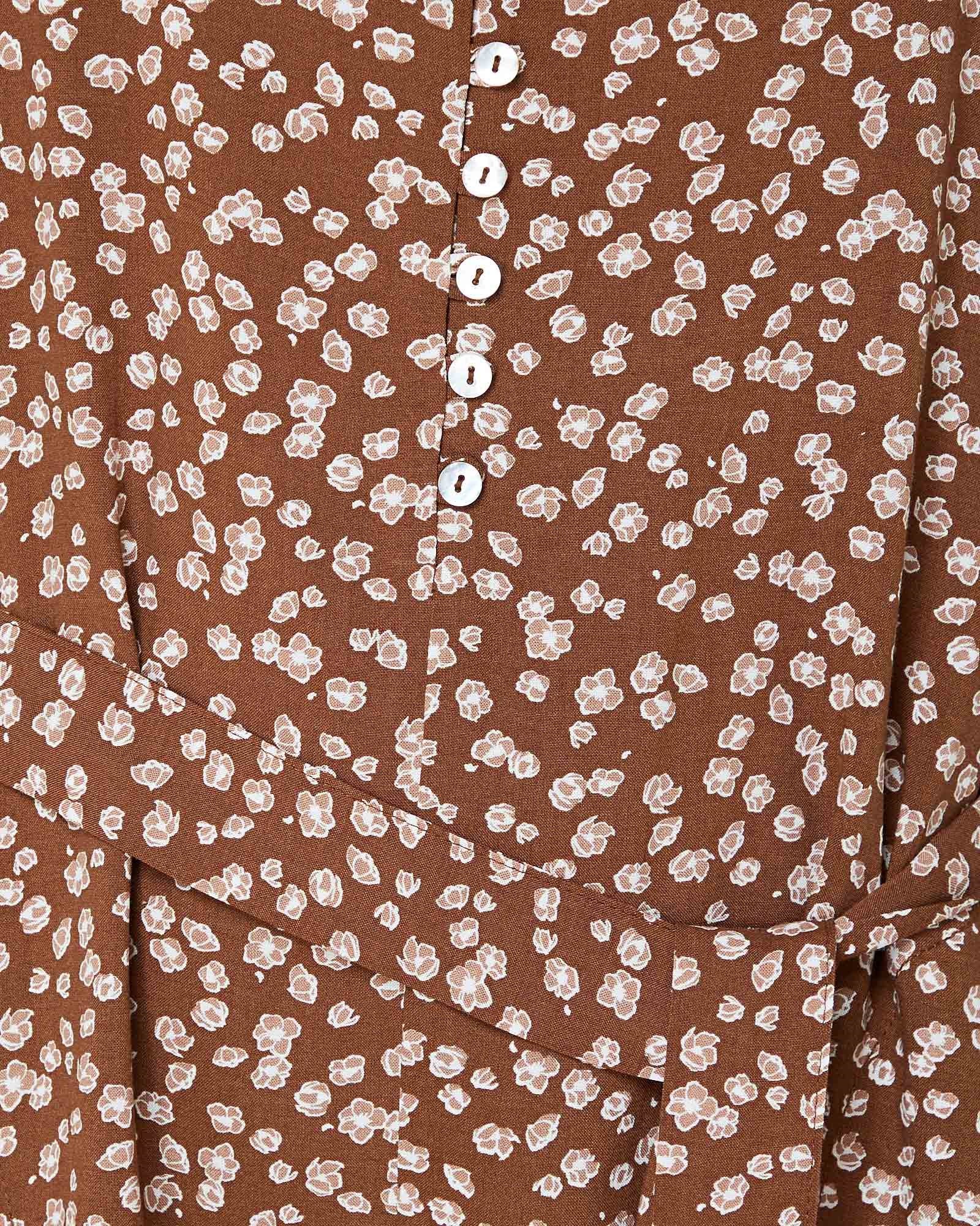 Elwood WOMENS HEIDI JUMPSUIT BROWN DITSY - Image 3