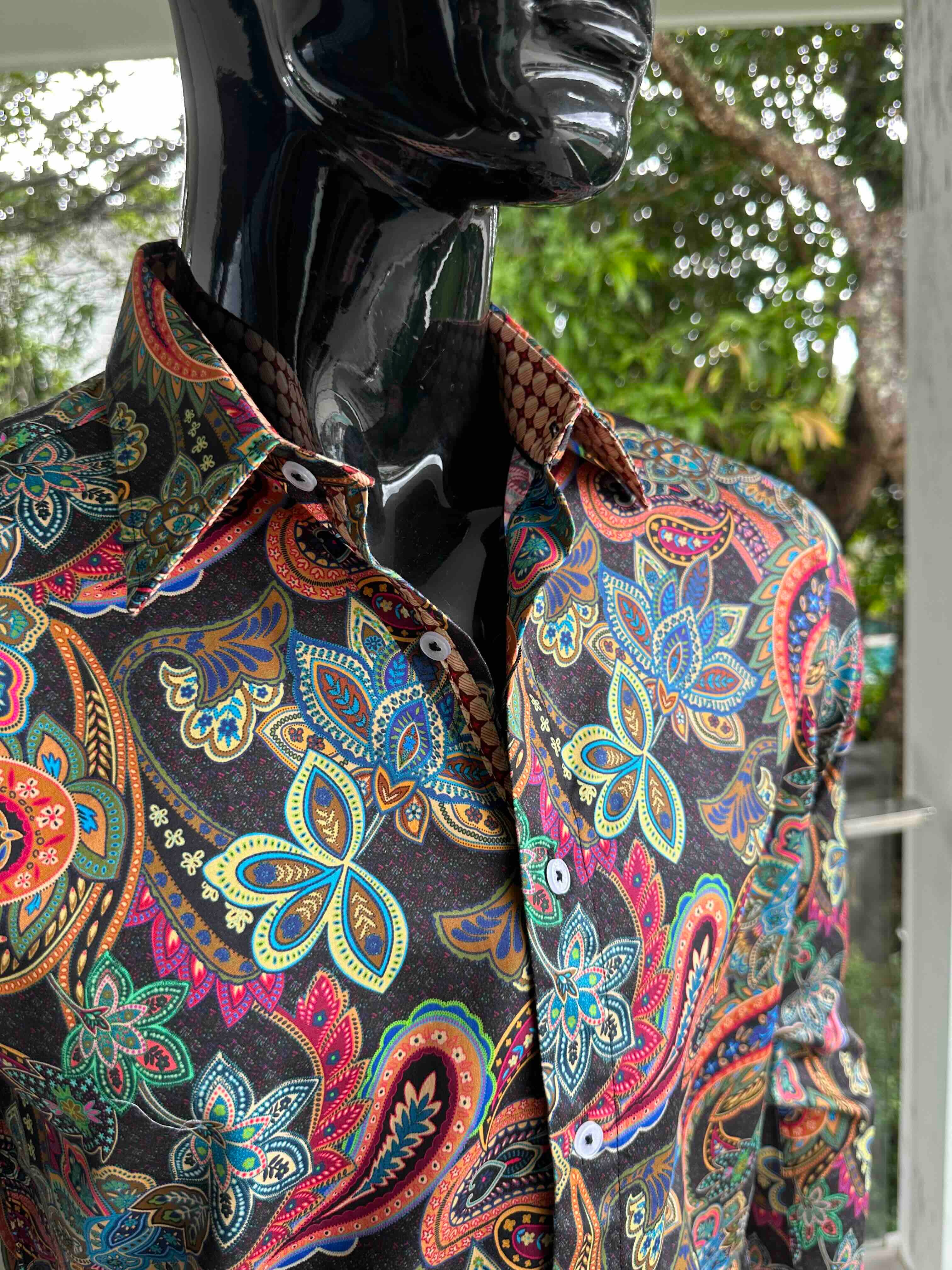 ENGLISH LAUNDRY Mens Burnley Long Sleeve Shirt in Black - Image 9