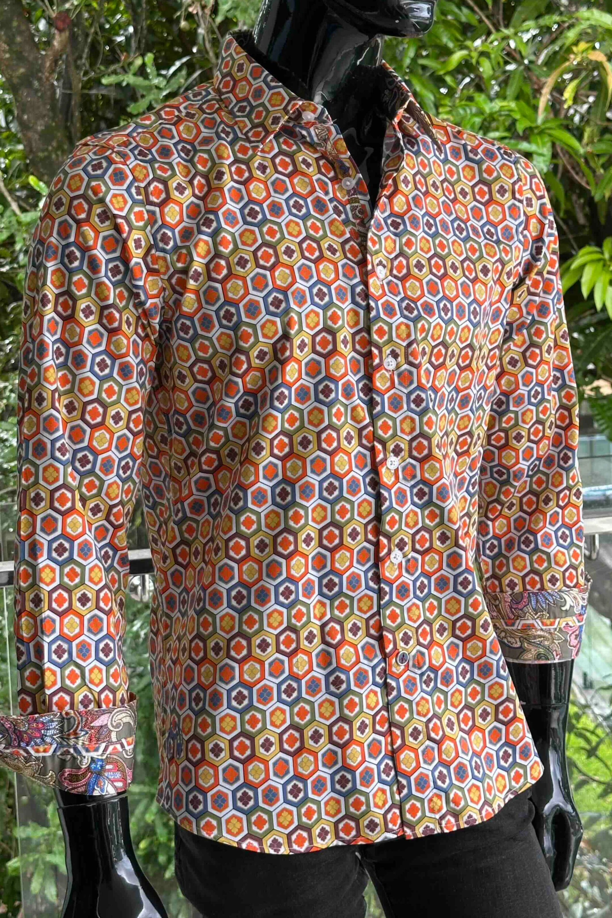 ENGLISH LAUNDRY Mens Derby Long Sleeve Shirt in Multi - Image 5