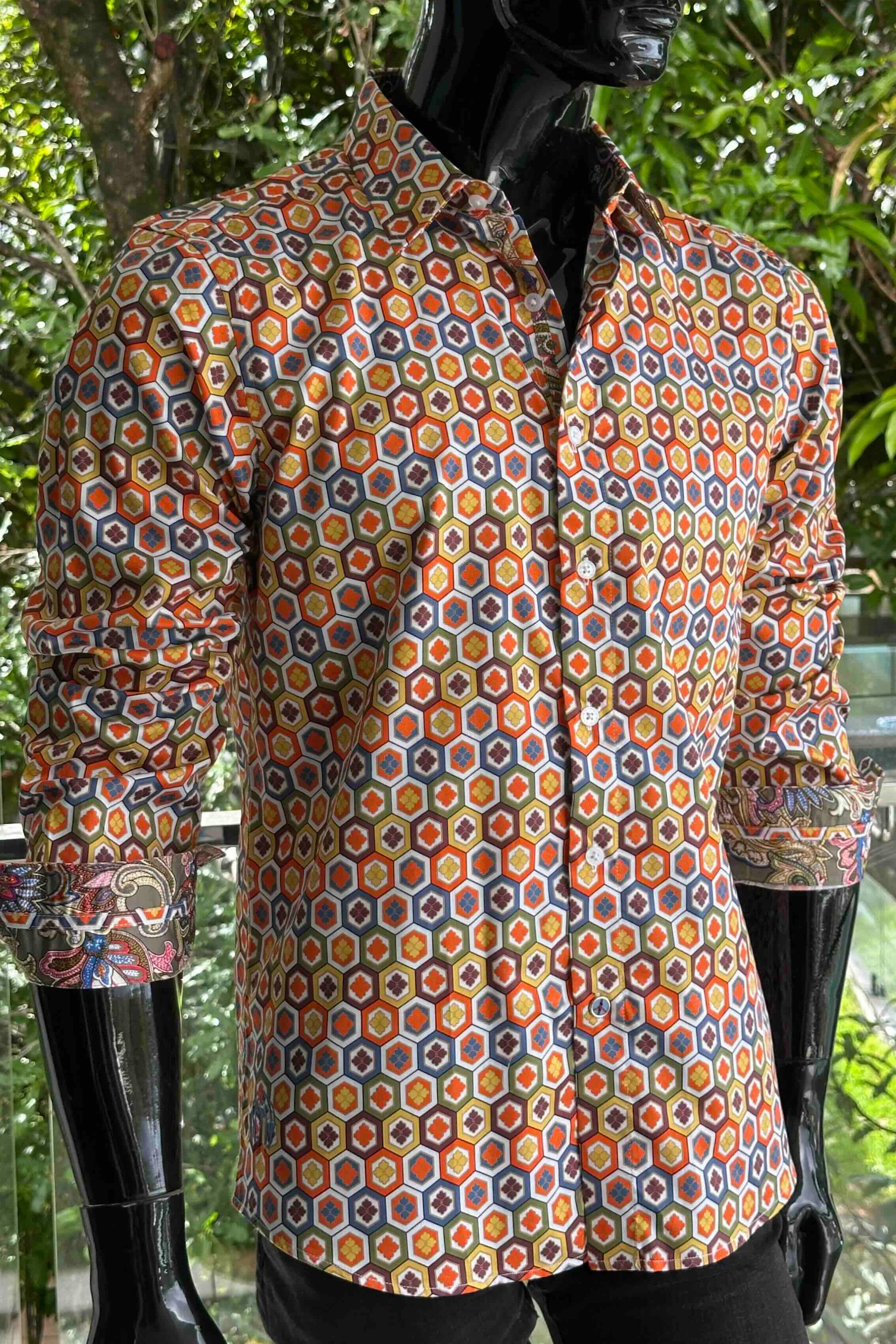 ENGLISH LAUNDRY Mens Derby Long Sleeve Shirt in Multi - Image 6