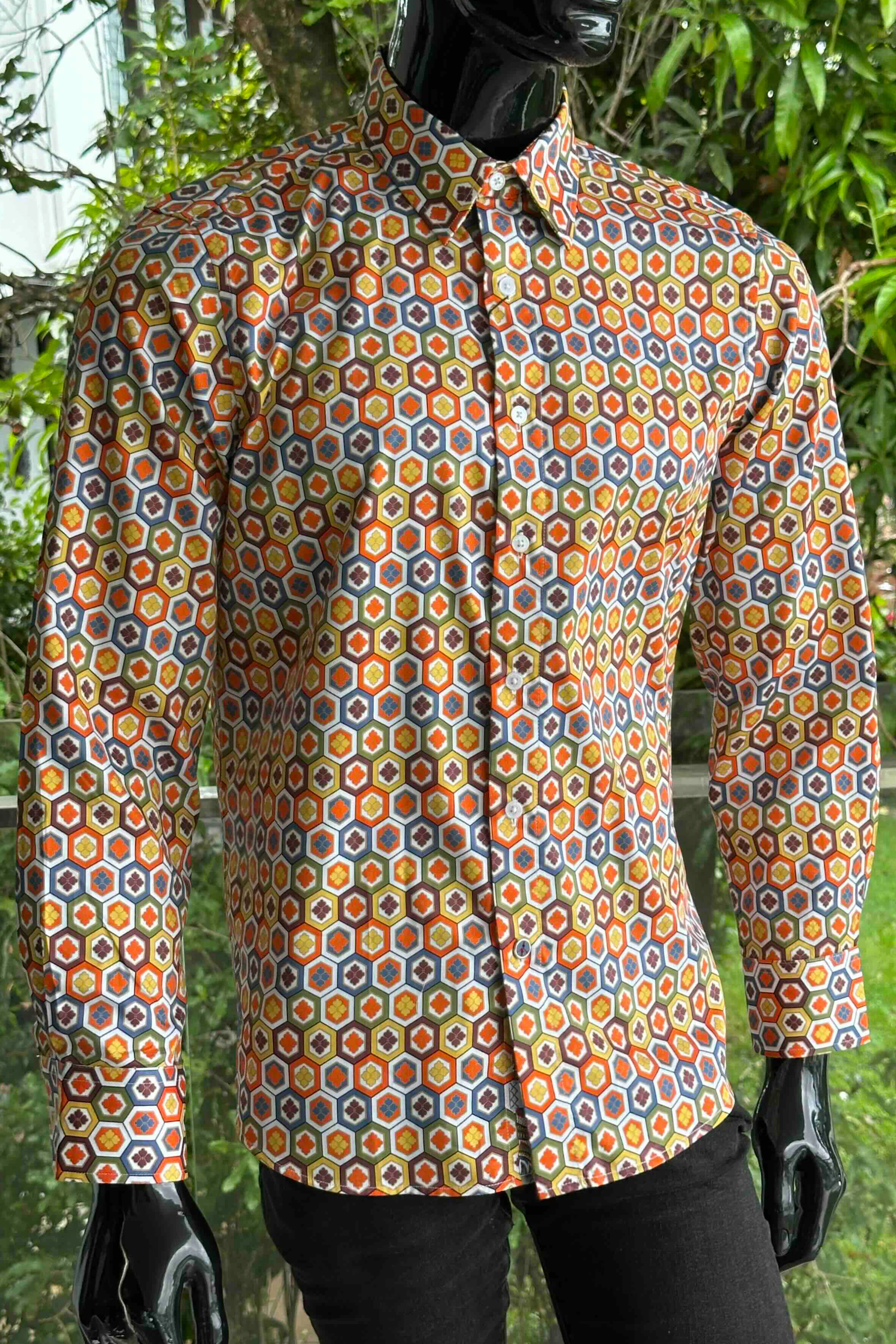ENGLISH LAUNDRY Mens Derby Long Sleeve Shirt in Multi - Image 8