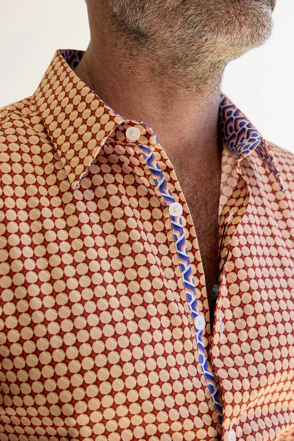 ENGLISH LAUNDRY Mens Hull Long Sleeve Shirt in Brick - Image 2