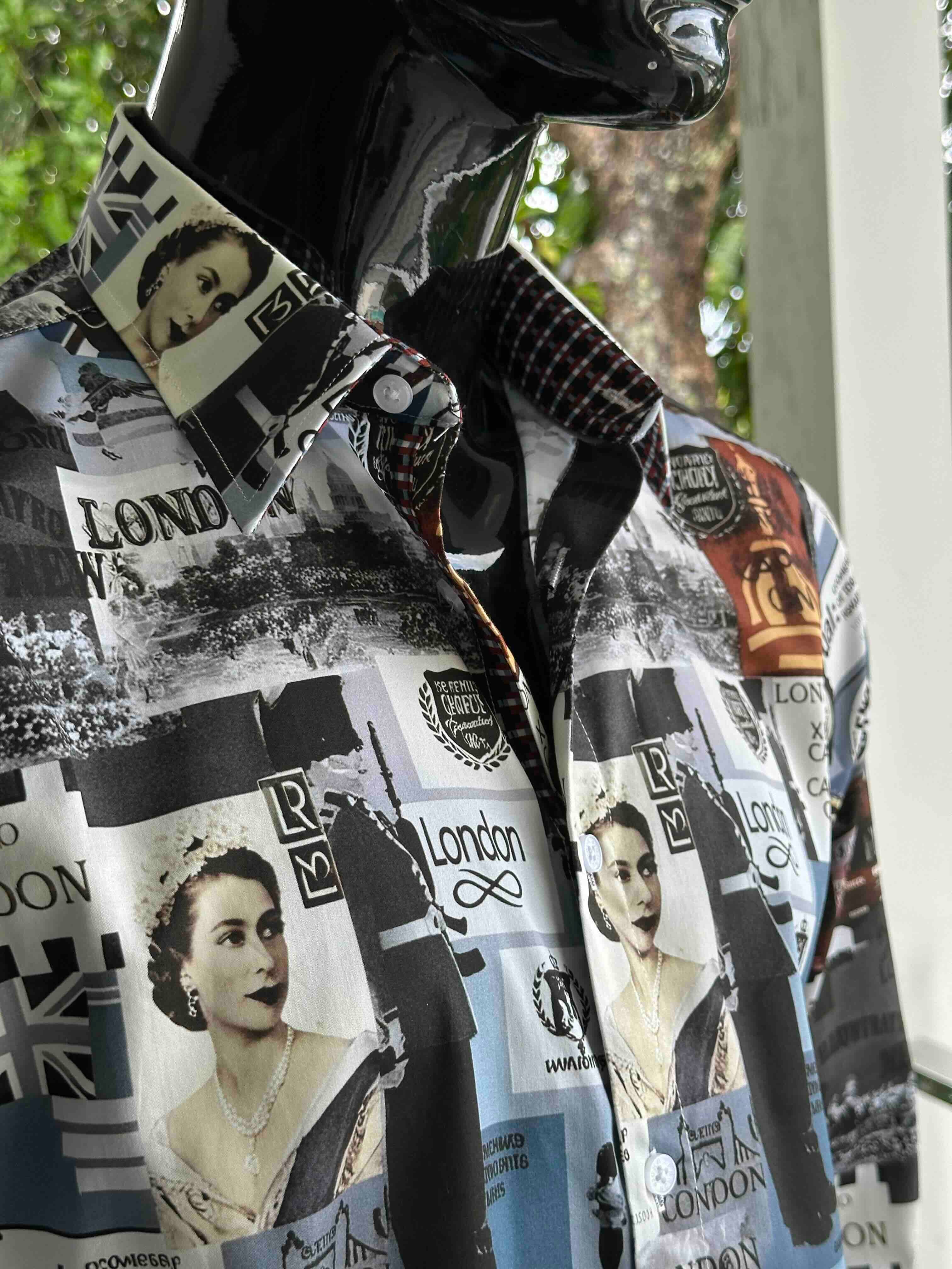 ENGLISH LAUNDRY Mens London Long Sleeve Shirt in Shadow - Image 12