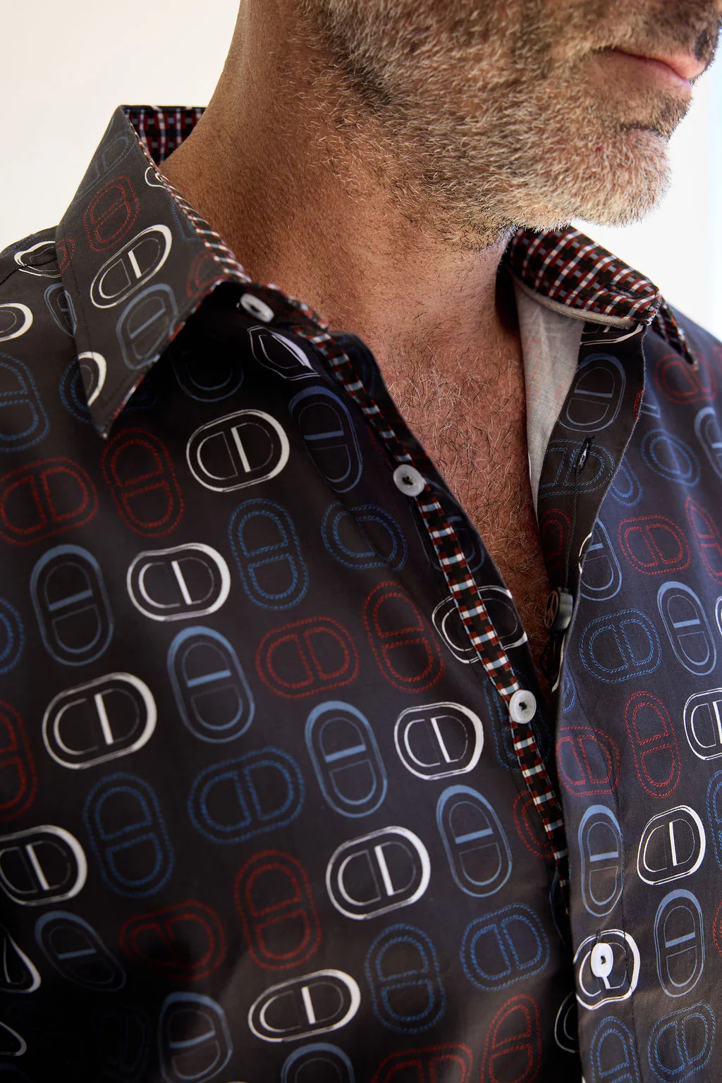 ENGLISH LAUNDRY Mens Rotherham Long Sleeve Shirt in Midnight - Image 2