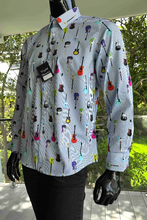 ENGLISH LAUNDRY Mens Sunderland Long Sleeve Shirt in Sky - Image 2