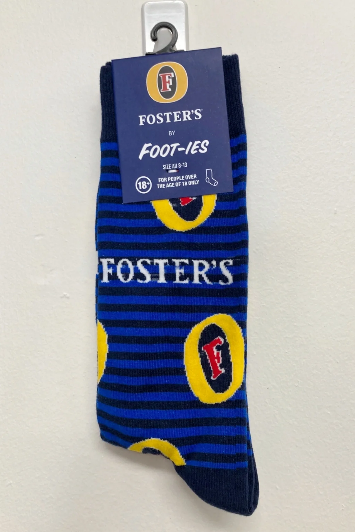 FOOT-ies Fosters CUB Crew Socks - Navy & Blue Stripes