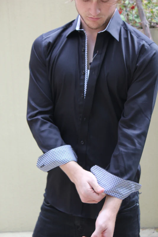 Geoffrey Beene MENS SAN ANDRES TWILL BLACK BODY FIT SHIRT - Image 3