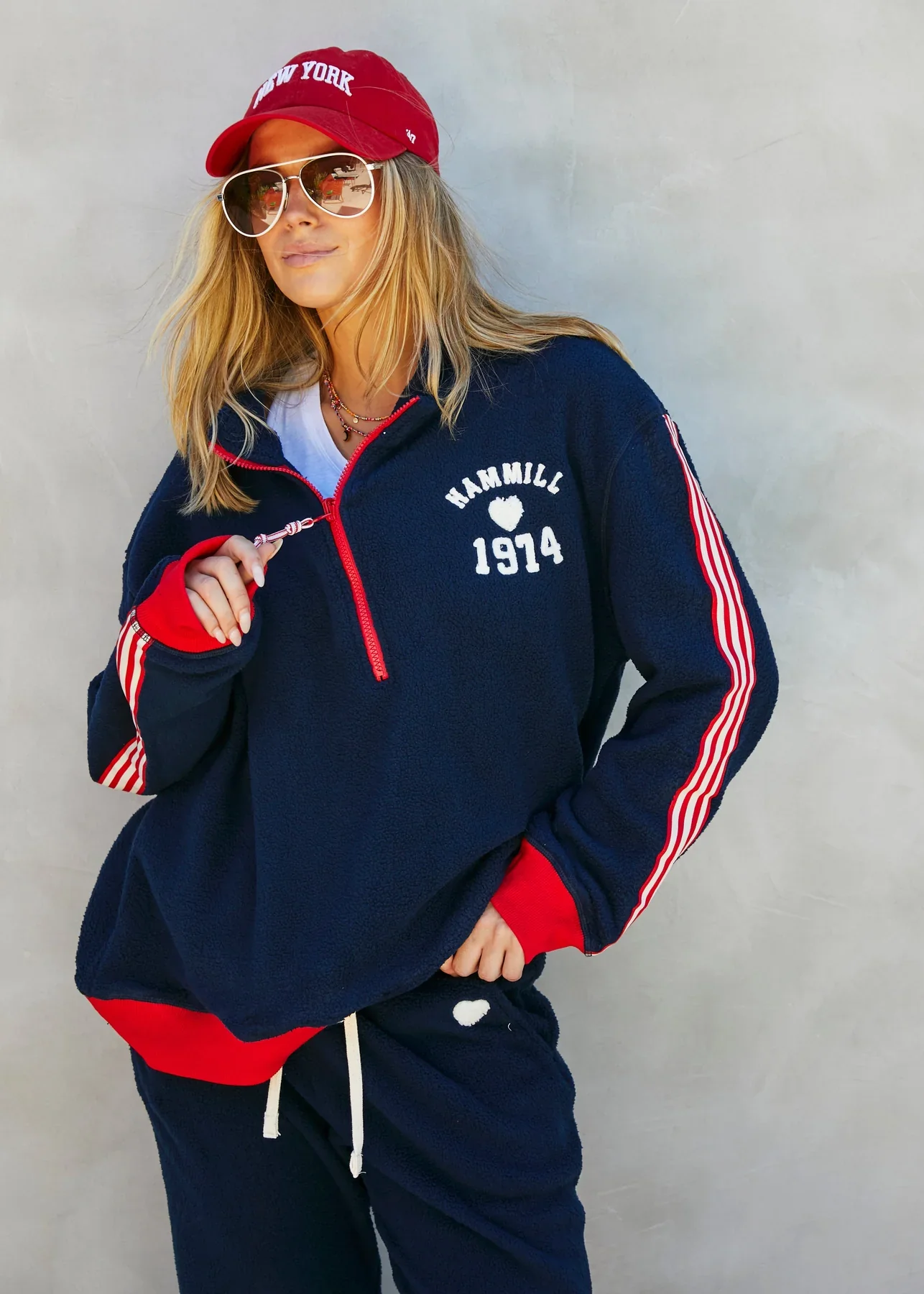 HAMMILL & CO Womens 1974 Polar Sweat in Navy - Image 7