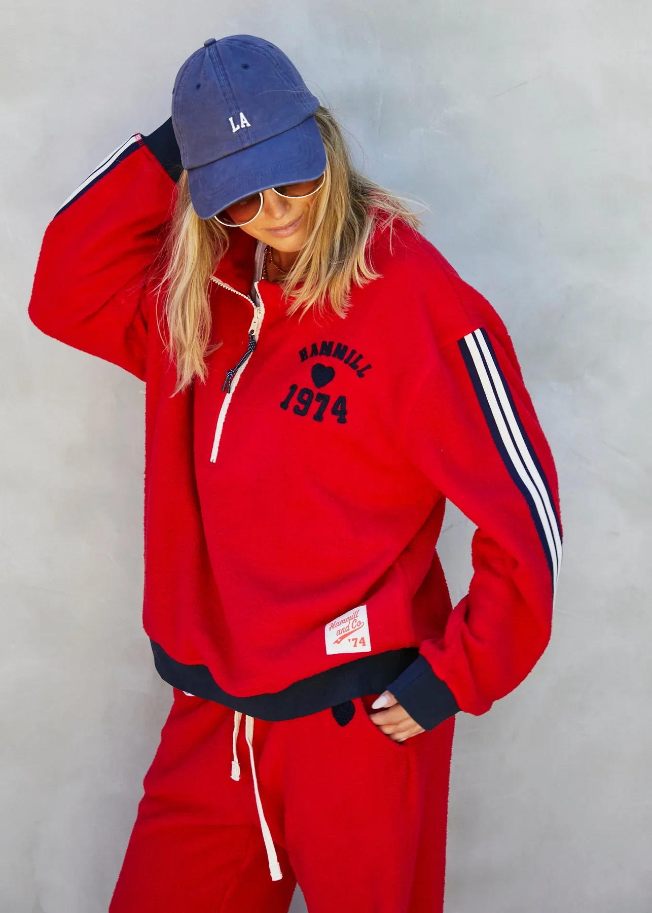 HAMMILL & CO Womens 1974 Polar Sweat in Red - Image 4
