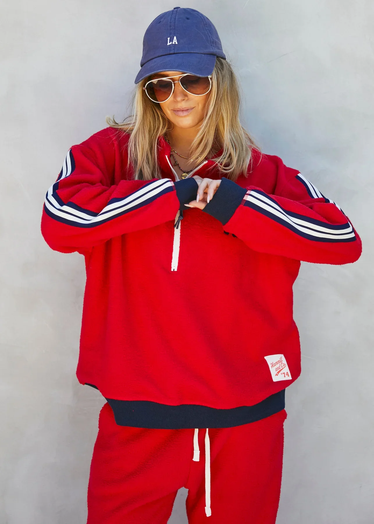 HAMMILL & CO Womens 1974 Polar Sweat in Red - Image 6