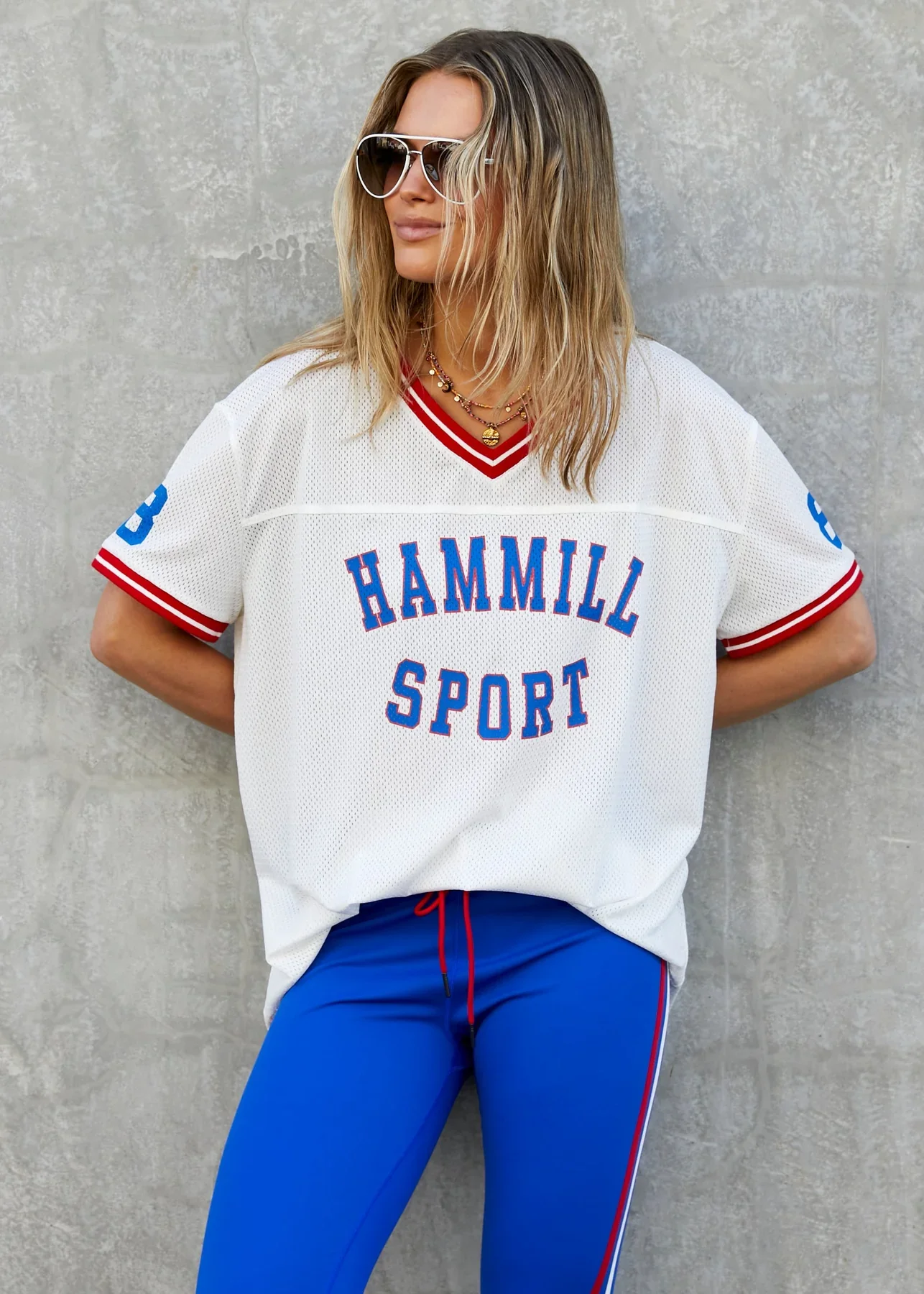 HAMMILL & CO Womens 74 Hammill Sport Mesh Tee in White - Image 8