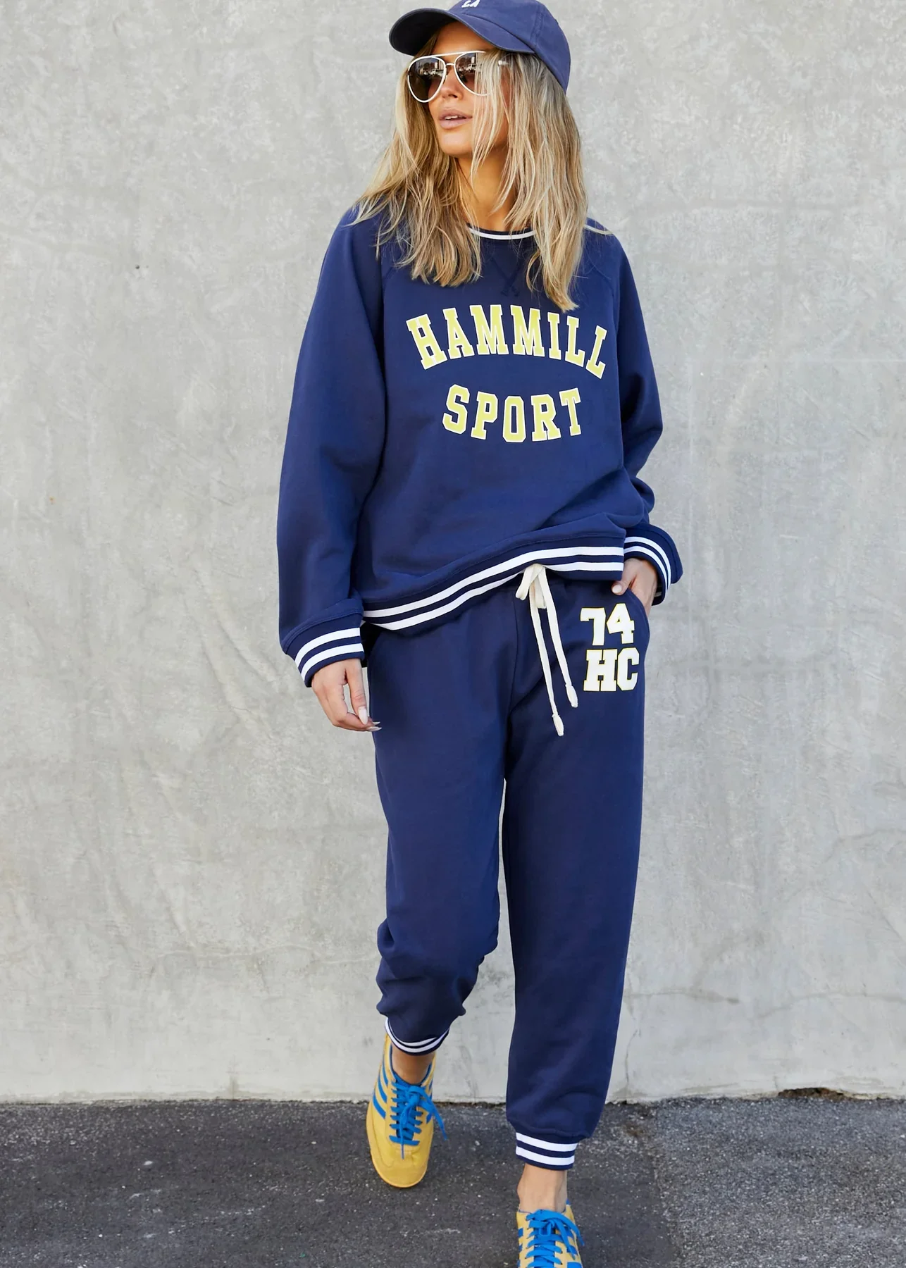 HAMMILL & CO Womens 74 Hammill Sport Track Pants in Navy - Image 2