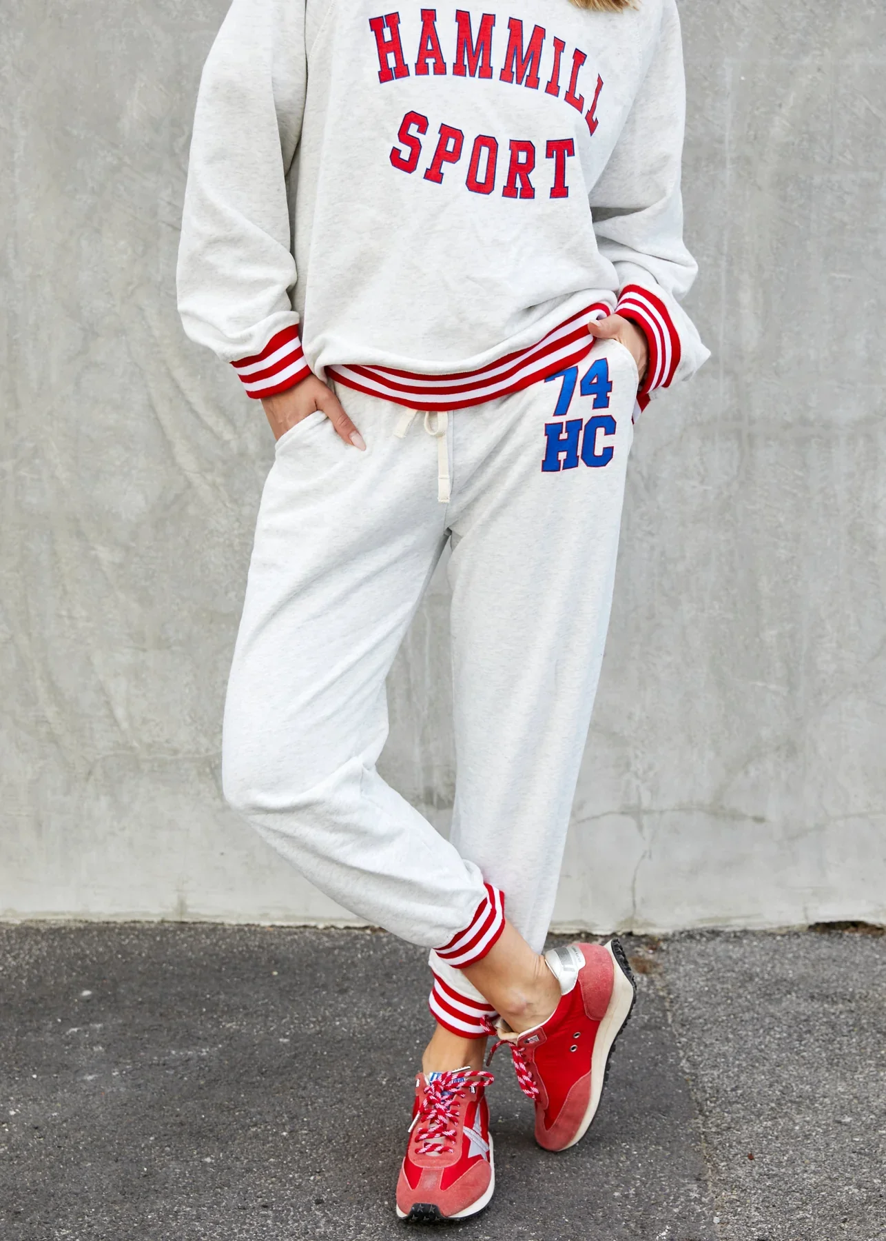 HAMMILL & CO Womens 74 Hammill Track Pants in Oatmeal - Image 4