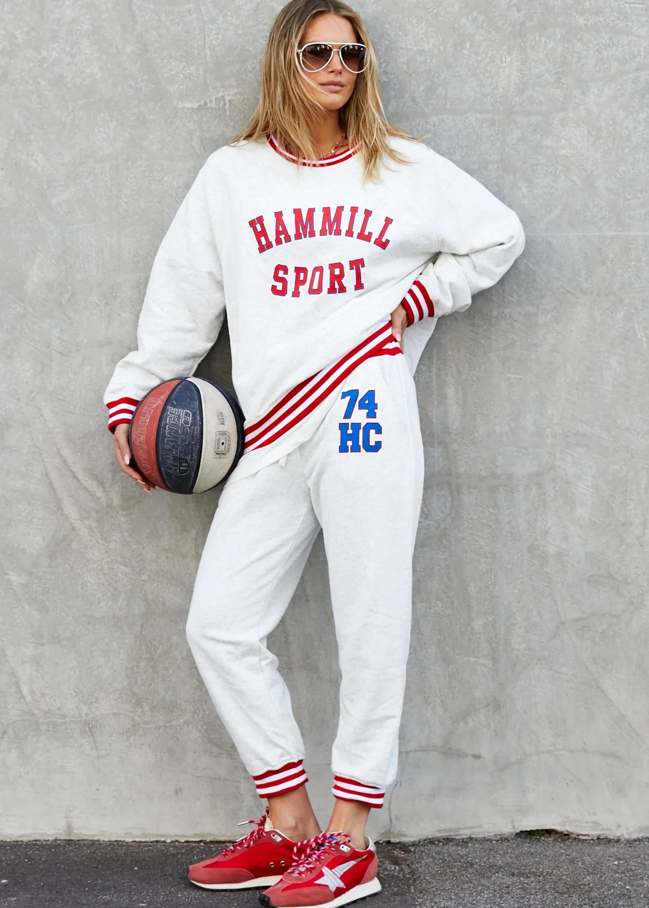 HAMMILL & CO Womens 74 Hammill Track Pants in Oatmeal - Image 5