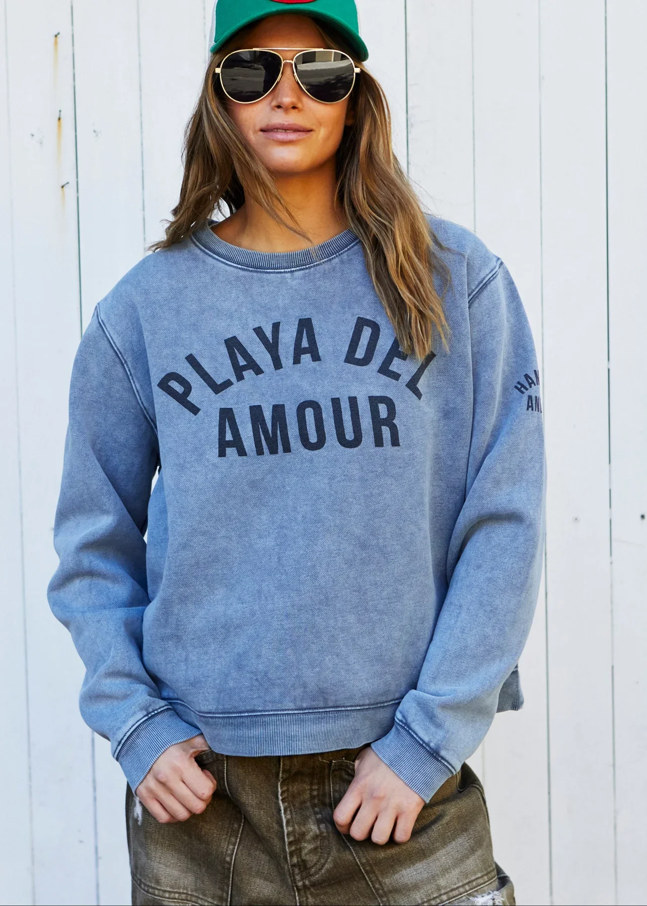 HAMMILL & CO Womens Faded Grey Playa Del Amour Sweat - Image 7