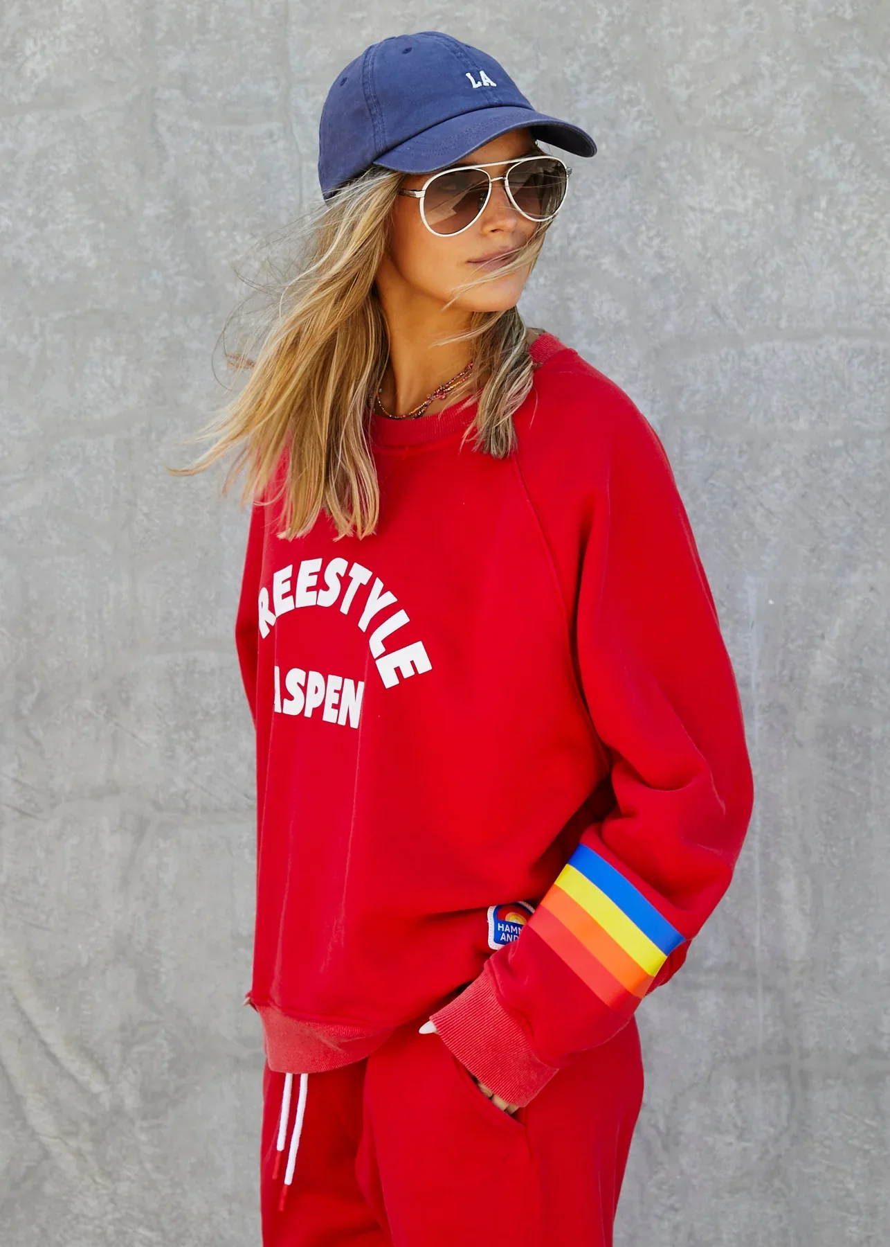 HAMMILL & Co Womens Freestyle Aspen Sweat in Red - Image 4