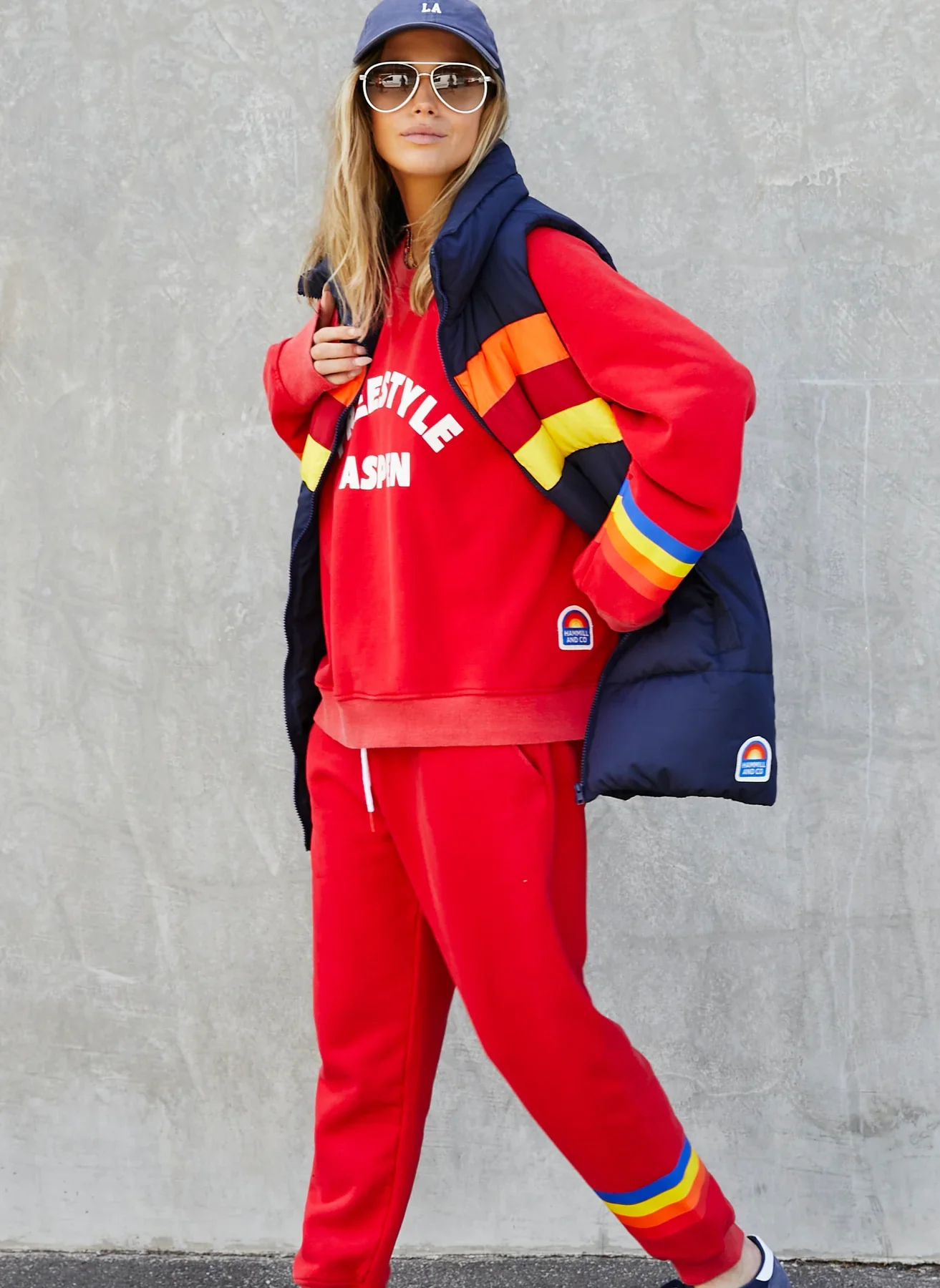 HAMMILL & Co Womens Freestyle Aspen Sweat in Red - Image 5