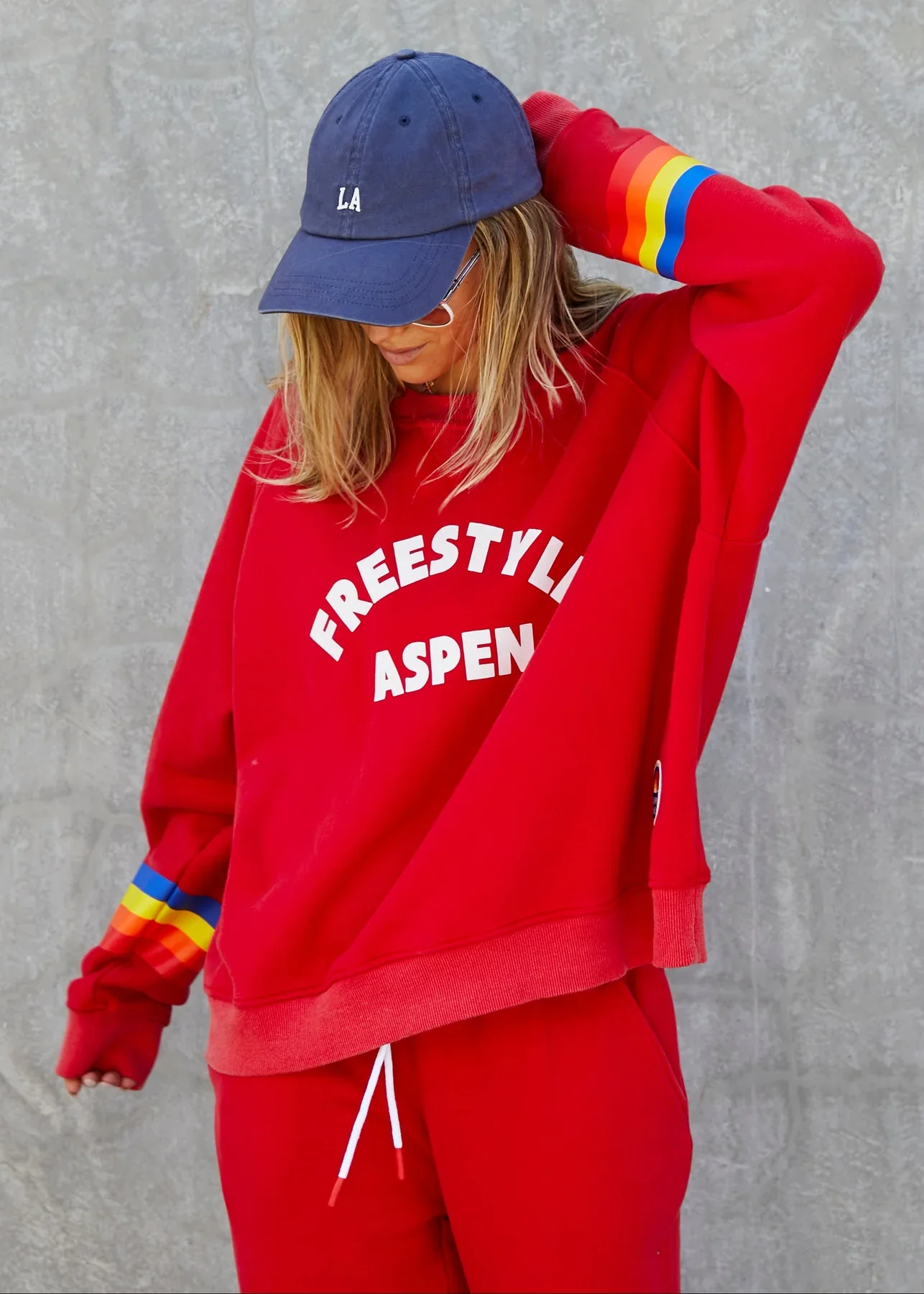 HAMMILL & Co Womens Freestyle Aspen Sweat in Red - Image 6