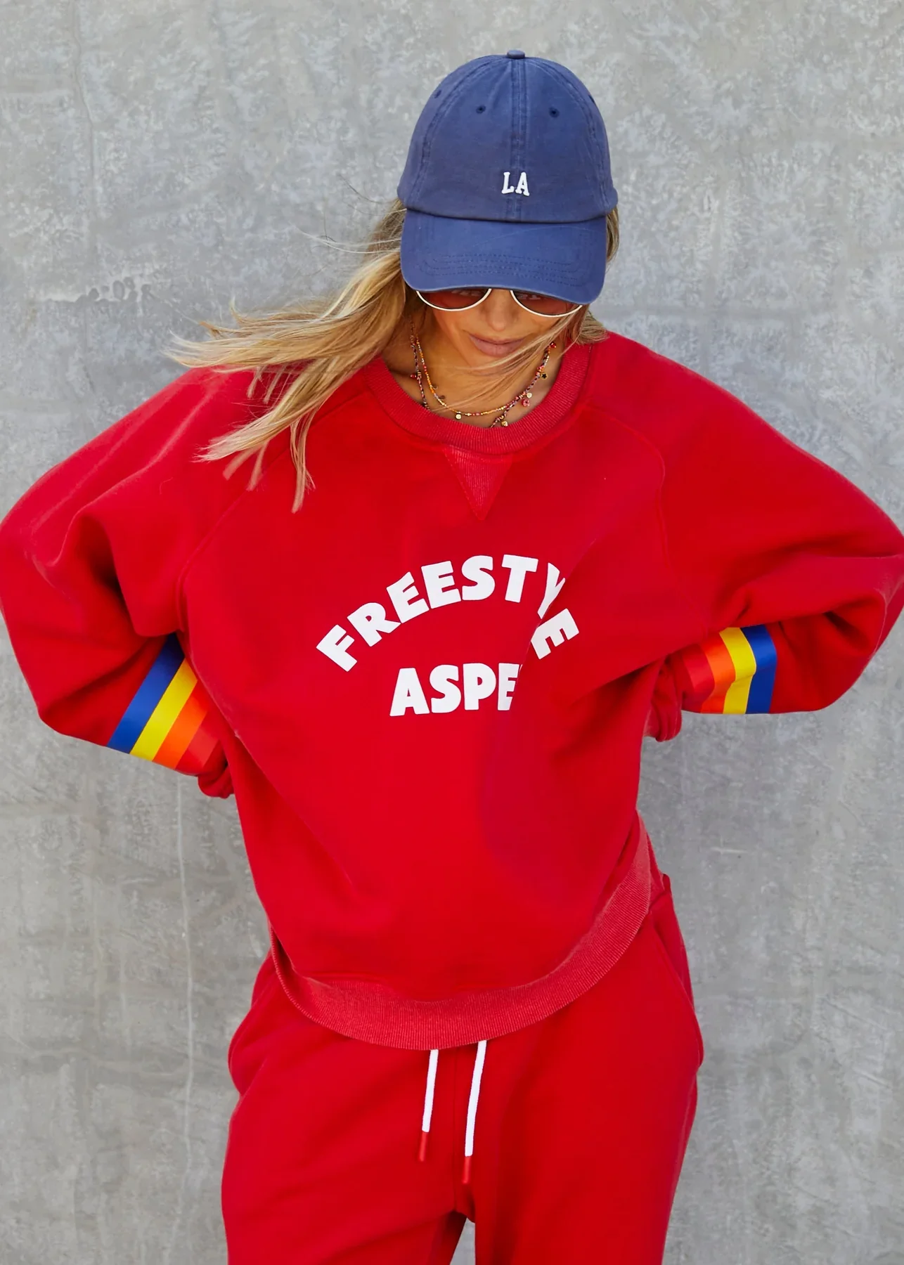 HAMMILL & Co Womens Freestyle Aspen Sweat in Red - Image 7
