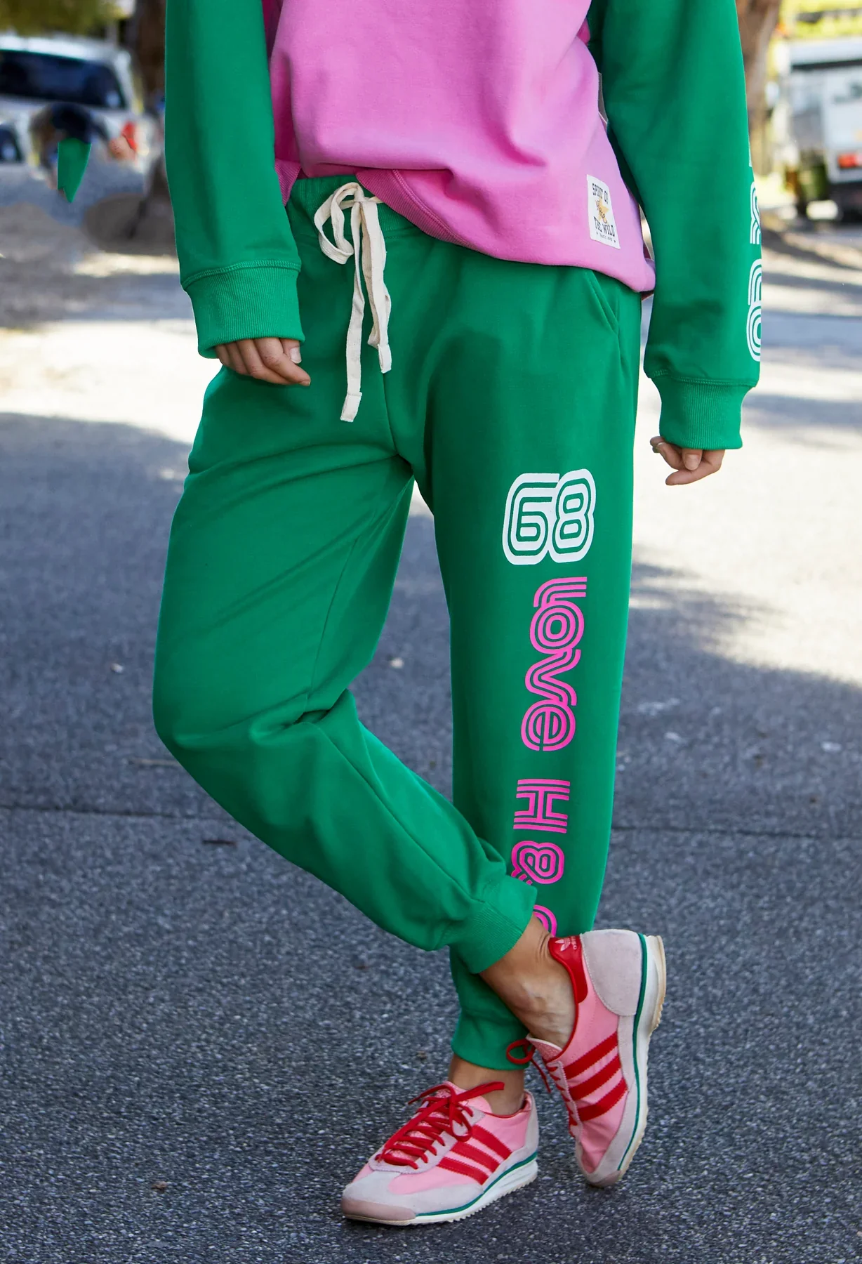 HAMMILL & CO Womens Retro Green Track Pant - Image 3