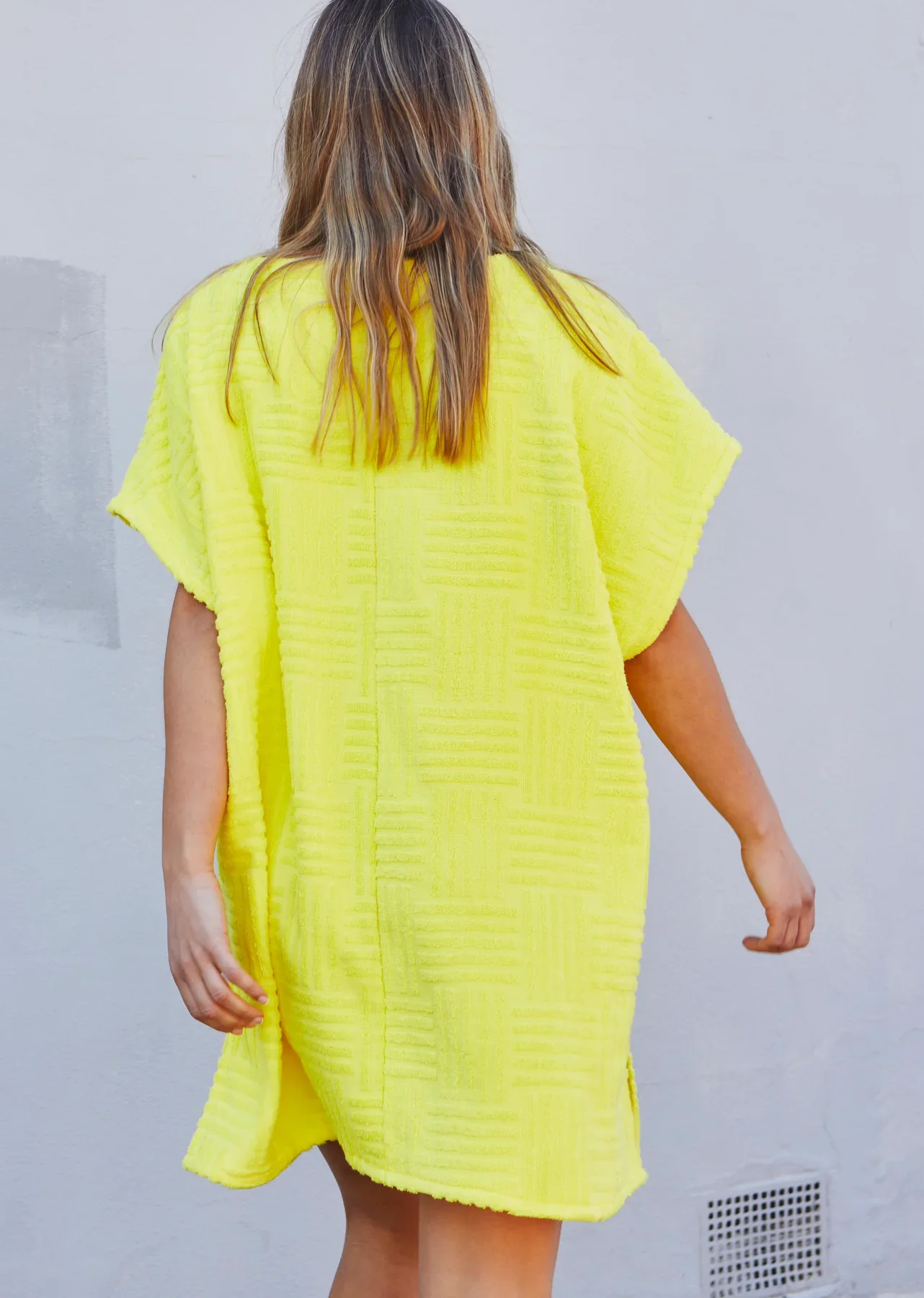 HAMMILL & CO Womens Salt & Sunshine Towelling Cover Up Dress in Yellow - Image 6