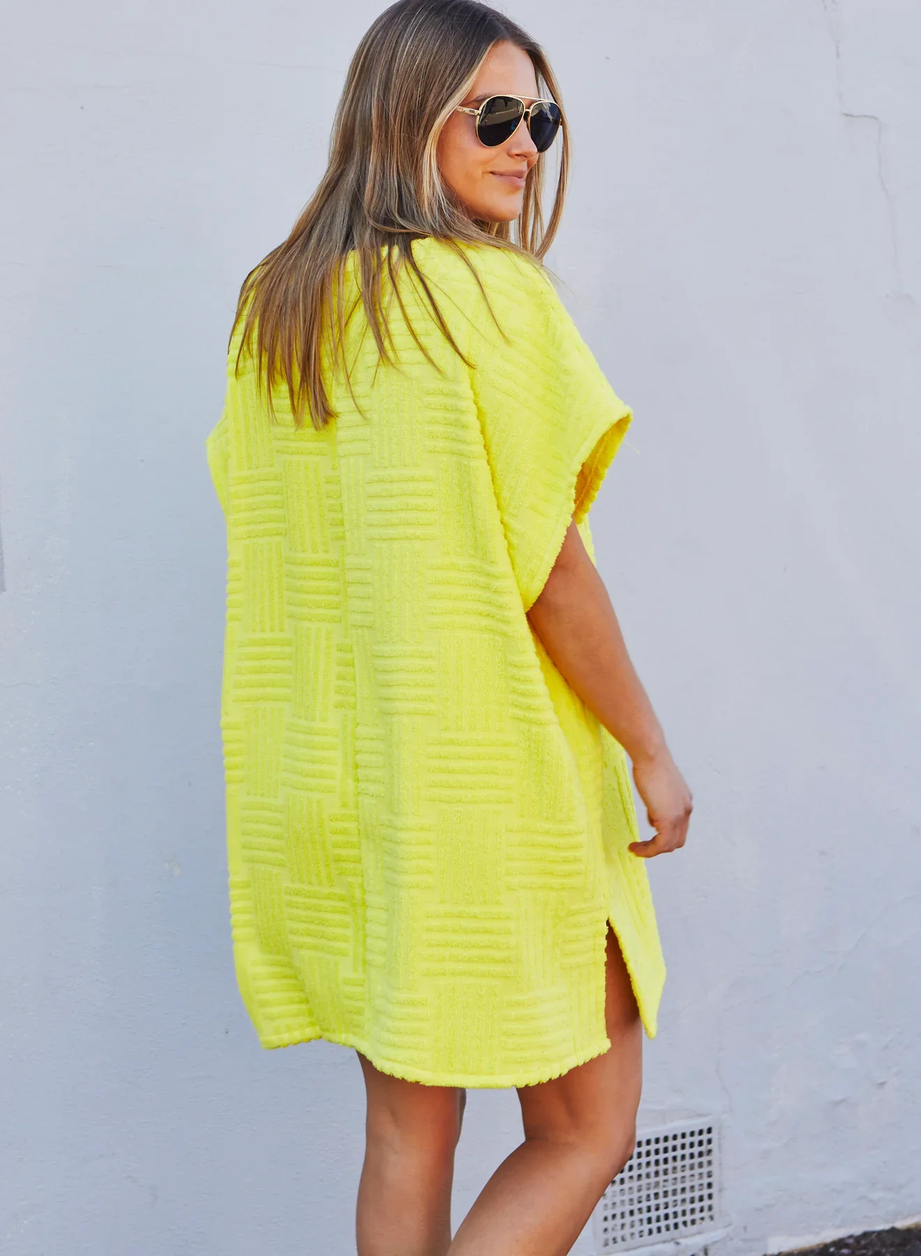 HAMMILL & CO Womens Salt & Sunshine Towelling Cover Up Dress in Yellow - Image 7