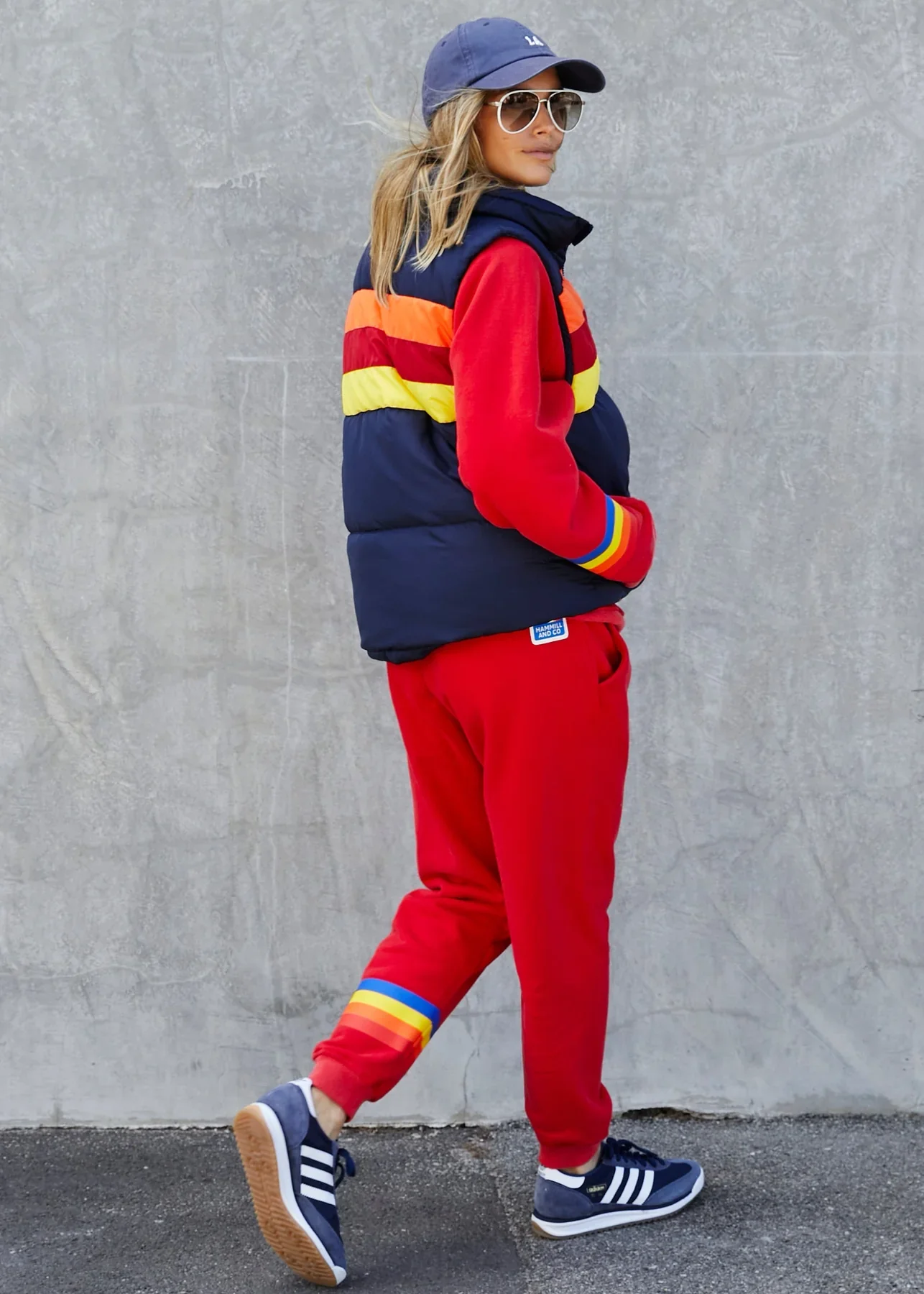 HAMMILL & Co Womens Ski Track Pants in Red - Image 2