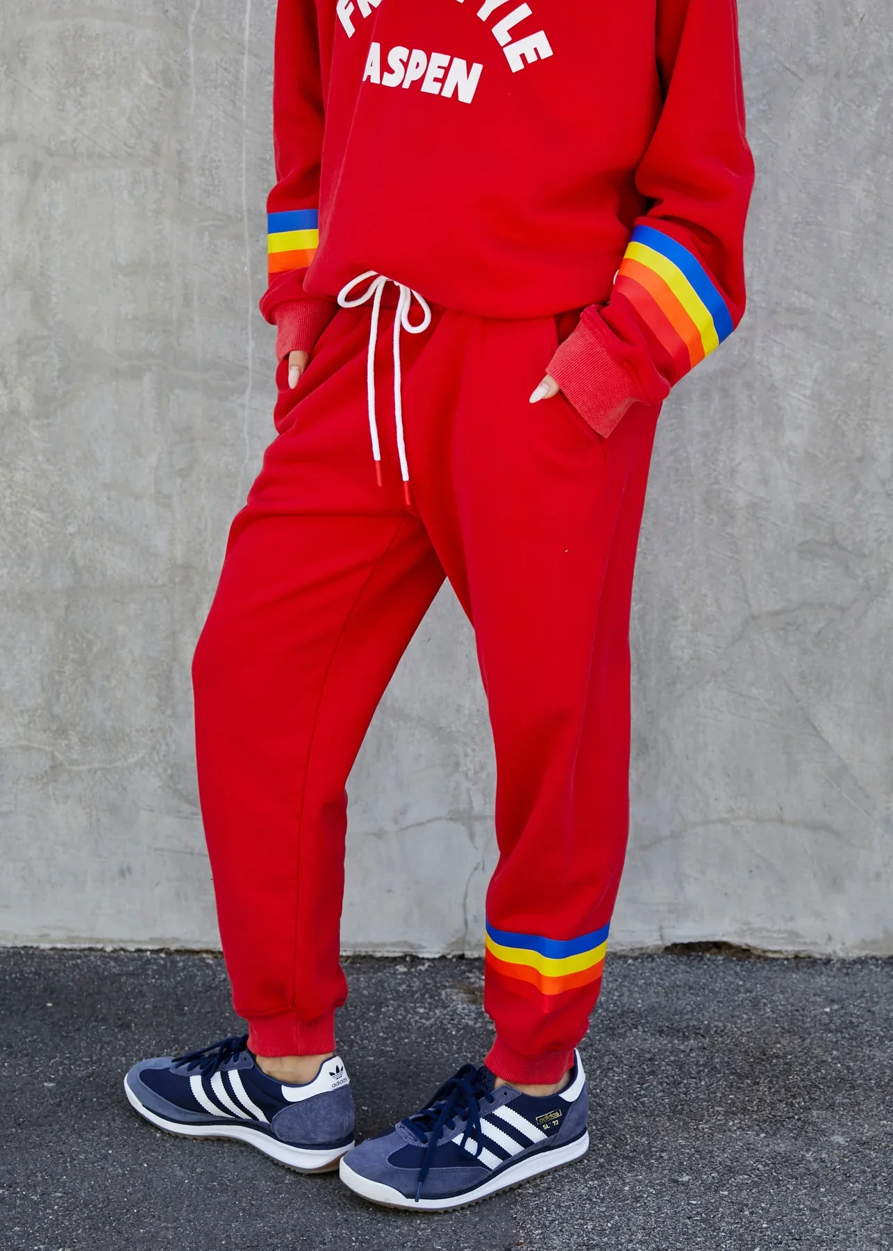 HAMMILL & Co Womens Ski Track Pants in Red - Image 5