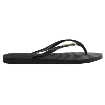 HAVAIANAS  Slim Metal  Logo Black/Gold Female Thongs - Image 3