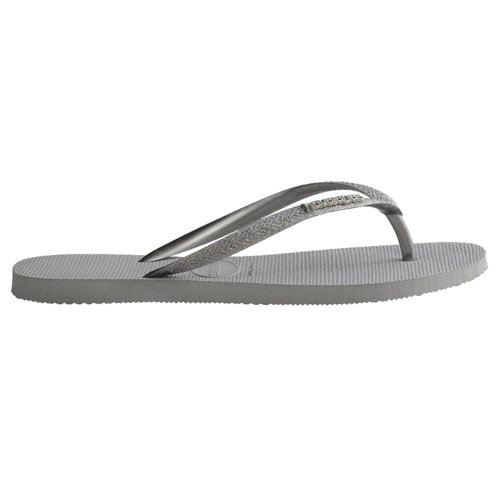 HAVAIANAS Slim Metal Logo Glitter Ice Grey Female - Image 3