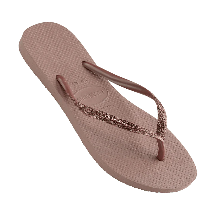 HAVAIANAS Slim Metal Logo Glitter II Crocus Rose Female - Image 3