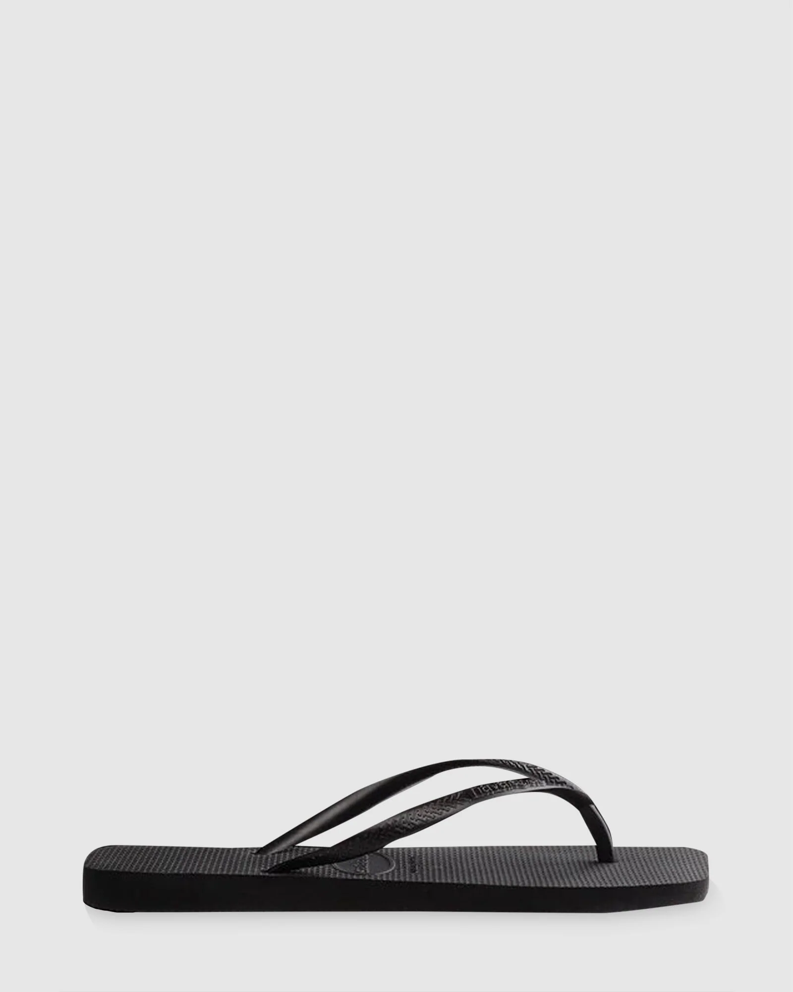 HAVAIANAS Slim Square Toe Solid Black Female Thongs - Image 3