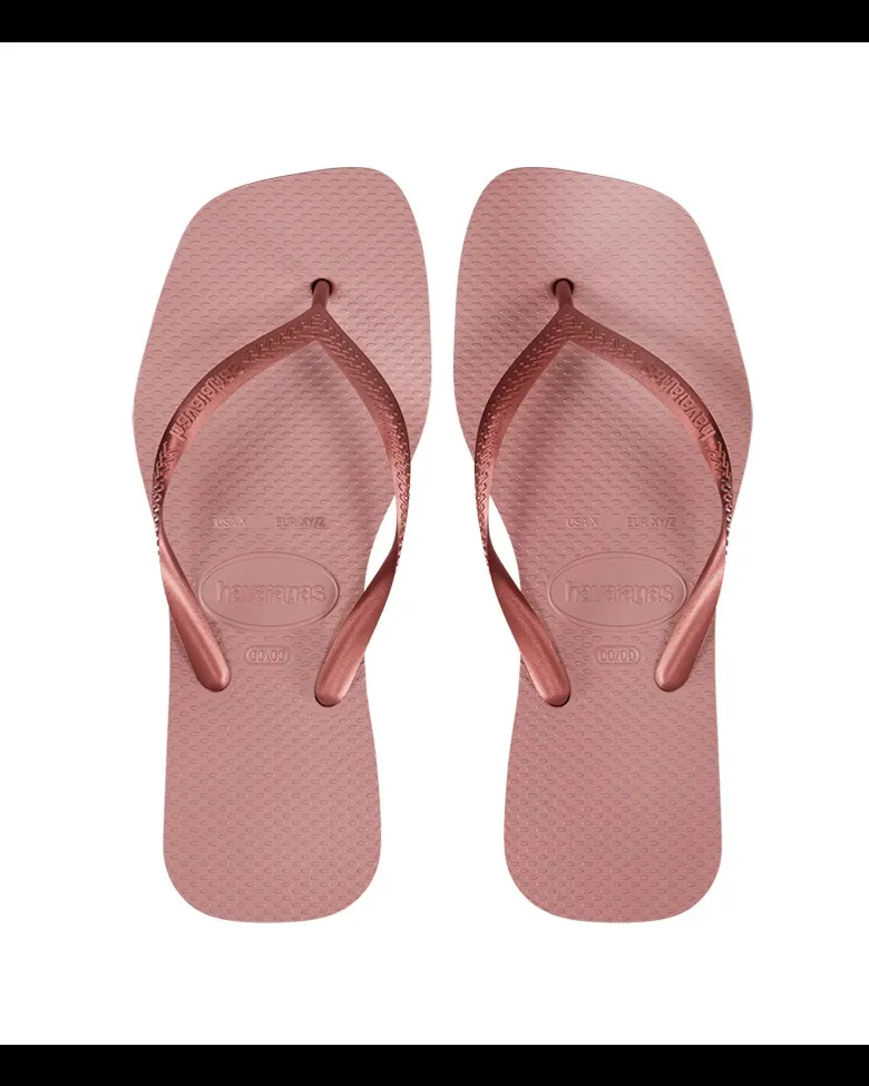 HAVAIANAS Slim Square Toe Thongs  Solid Crocus Rose Female - Image 3