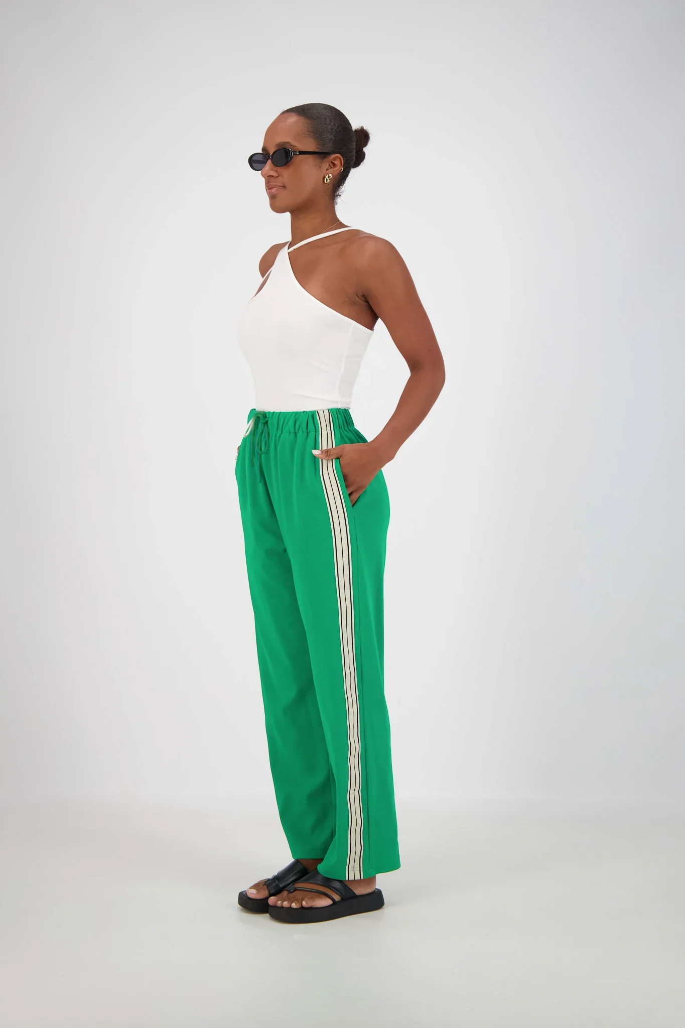 JASMINE ALEXA Panarea Trackpant in Green - Image 7