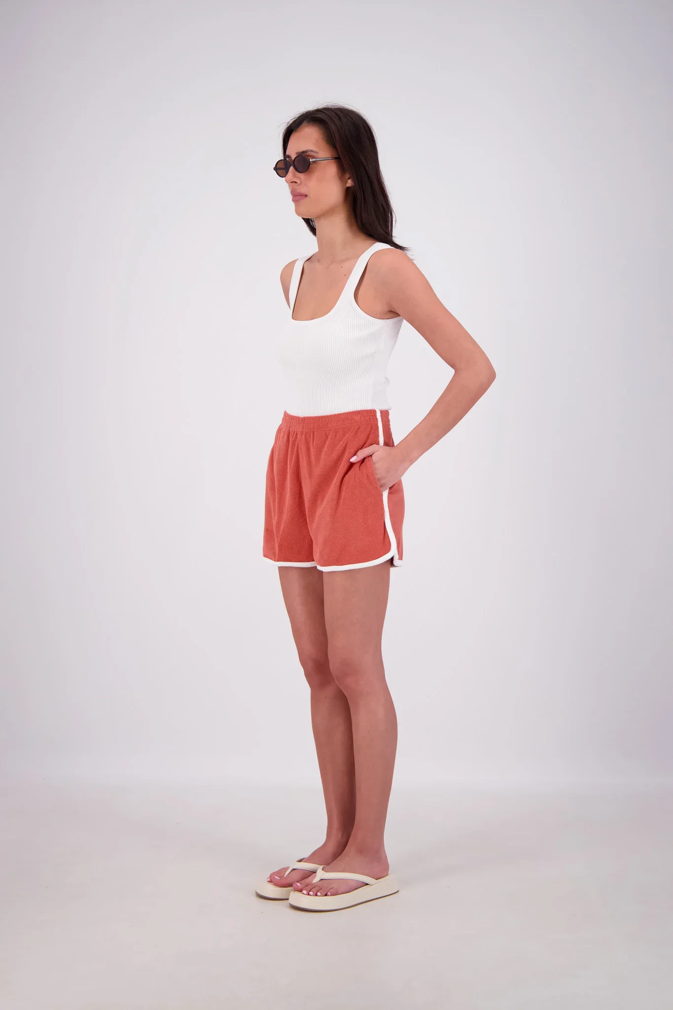 JASMINE ALEXA Womens Kuhio Shorts in Tobacco - Image 8