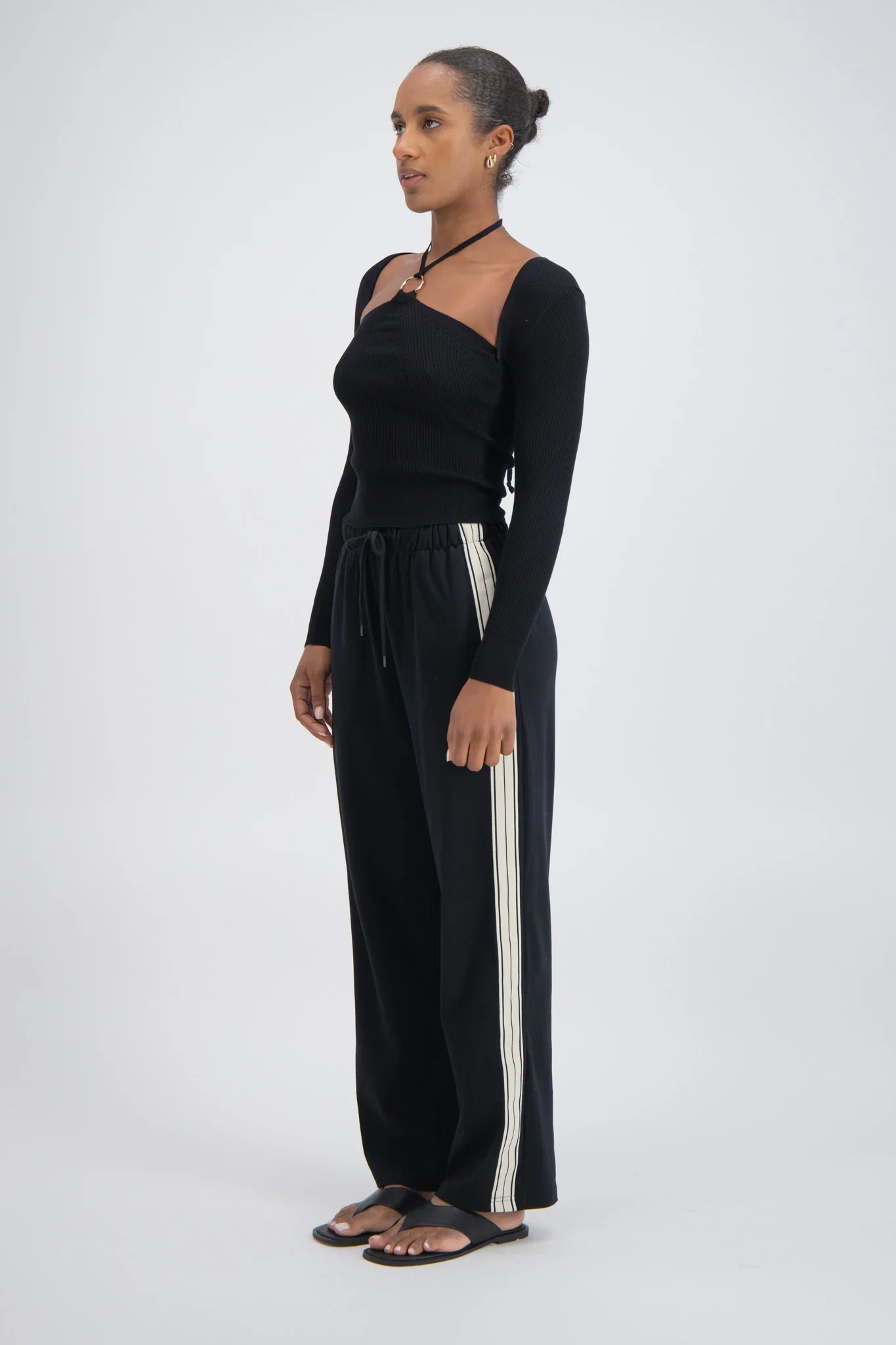 JASMINE ALEXA Womens Panarea Trackpant Black - Image 3